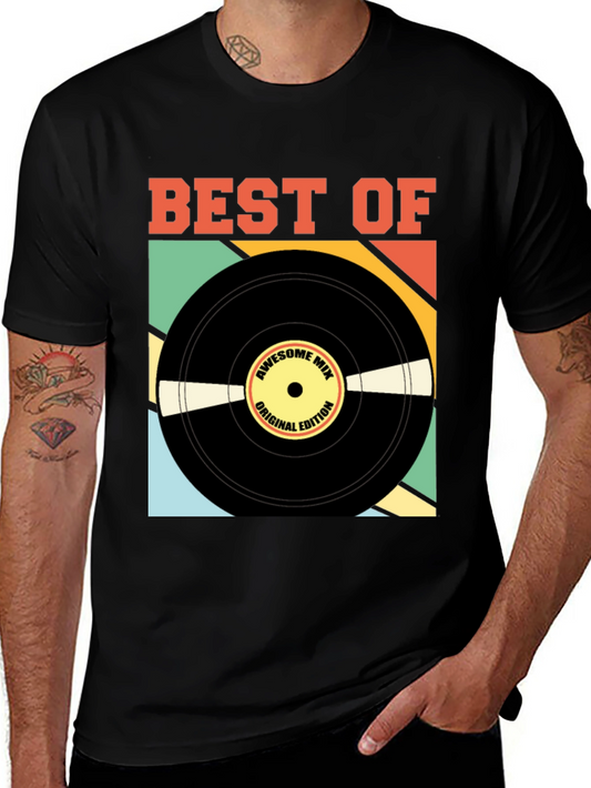 Best Of Vinyl Record Graphic Tee - Retro Music Lover T-Shirt
