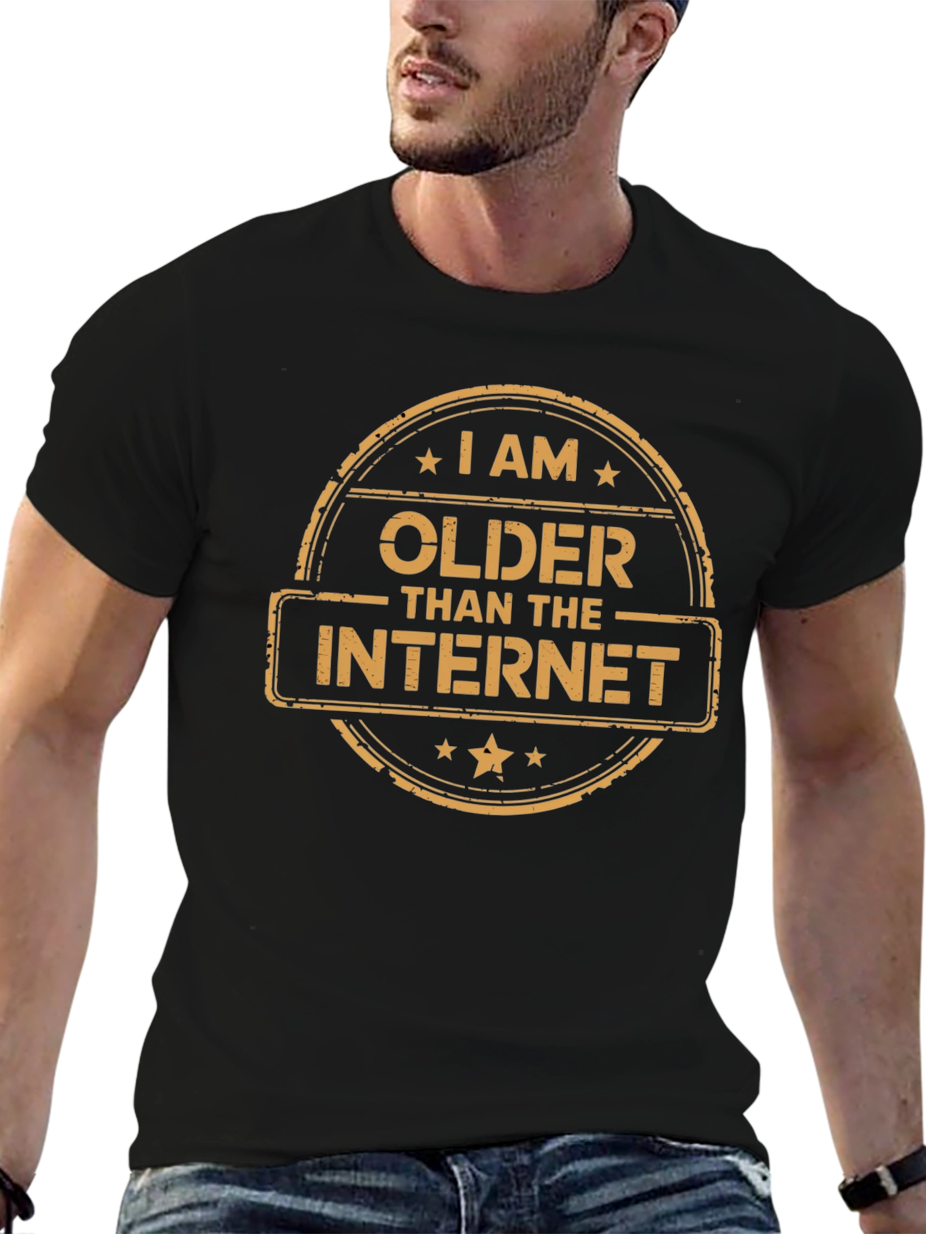 I Am Older Than The Internet Black T-Shirt