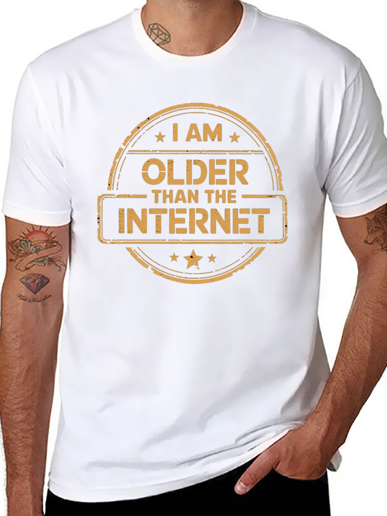 I Am Older Than The Internet Black T-Shirt