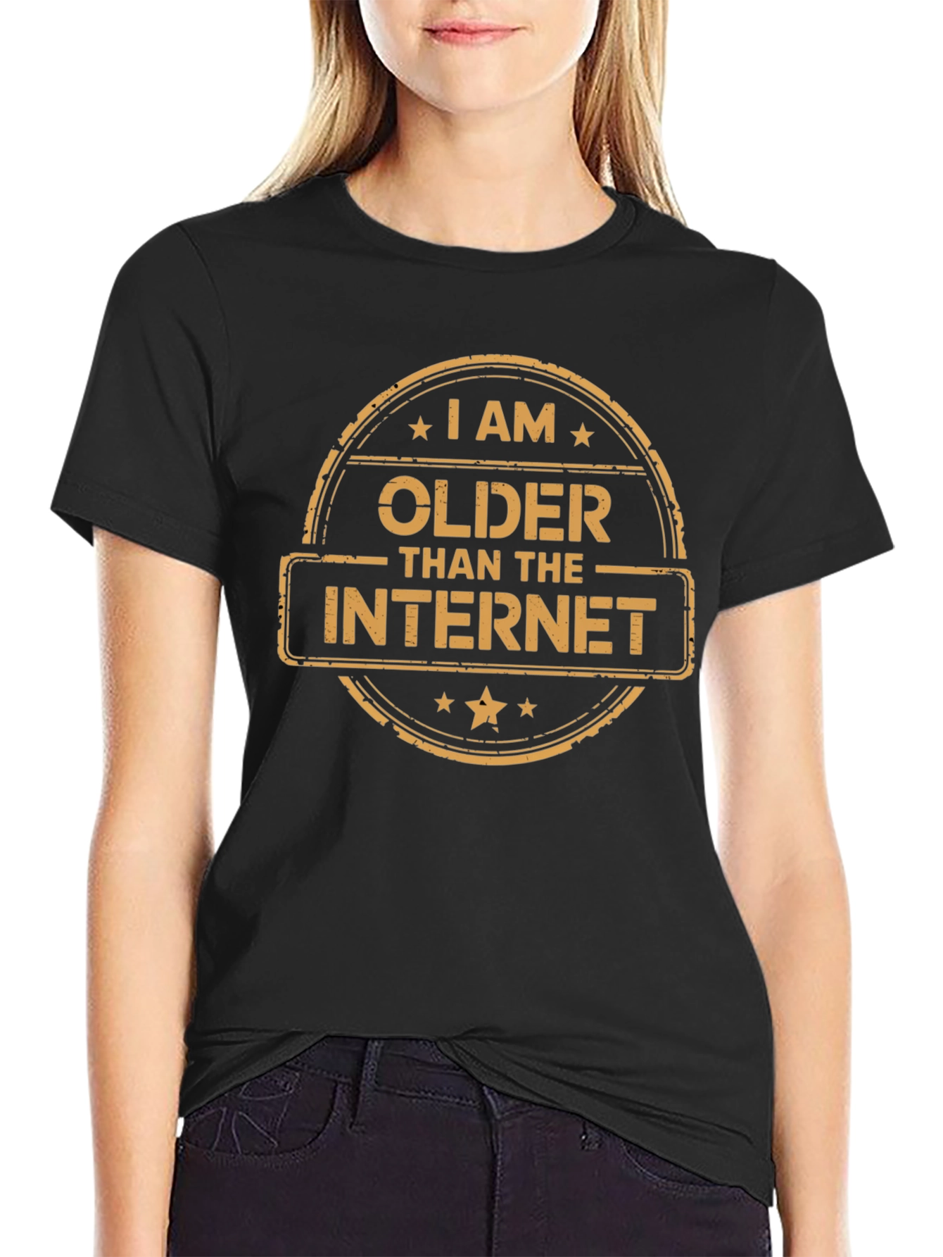 I Am Older Than The Internet Black T-Shirt