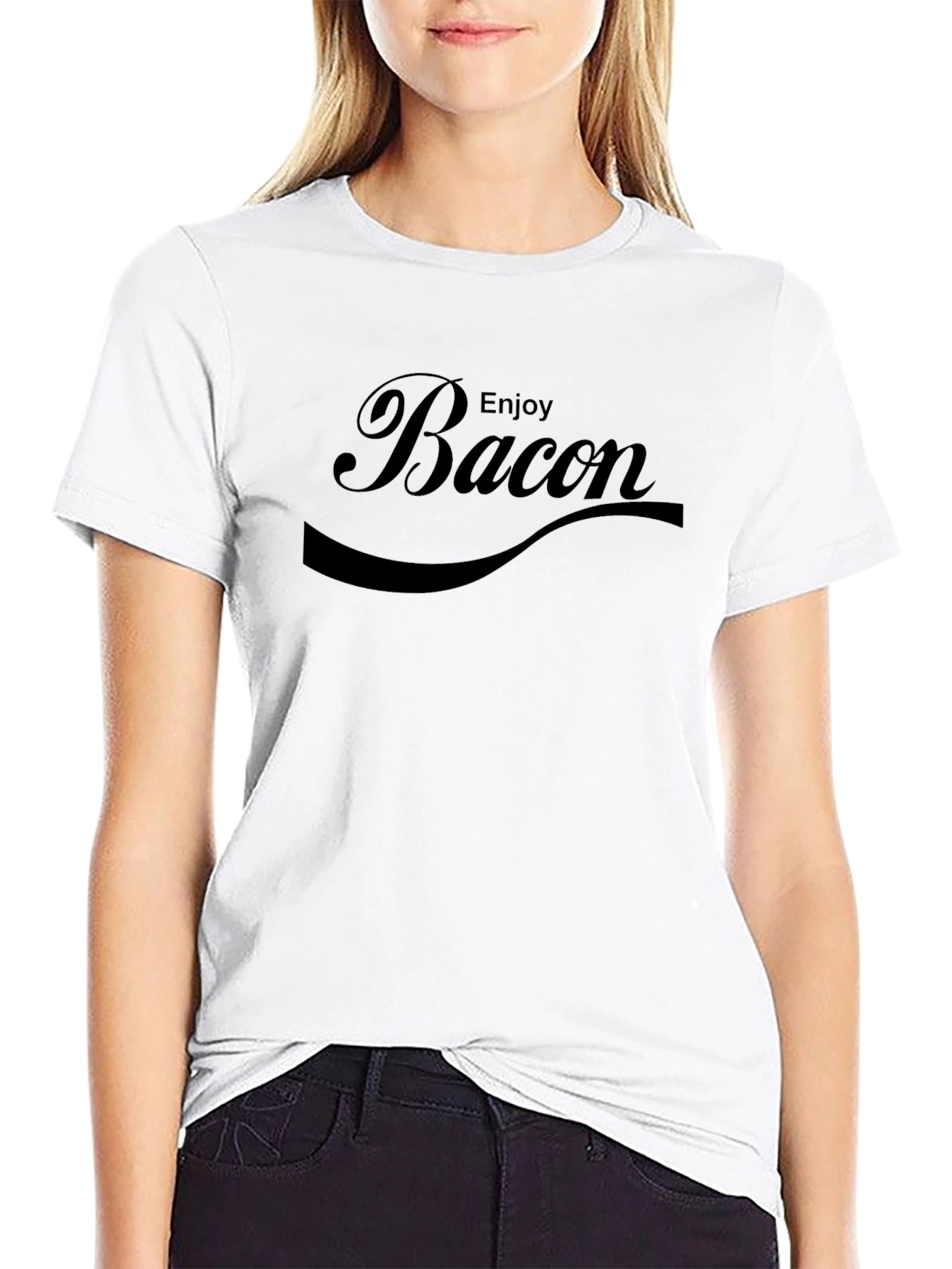 Enjoy Bacon Graphic Tee - Unisex Cotton T-Shirt