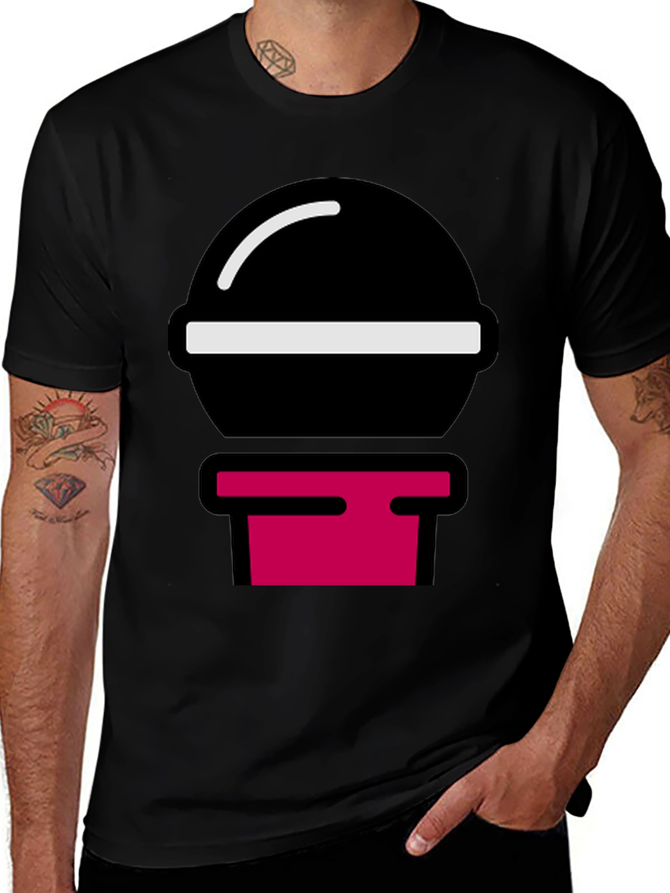 Modern Graphic Tee - Black Shirt with Bold Design