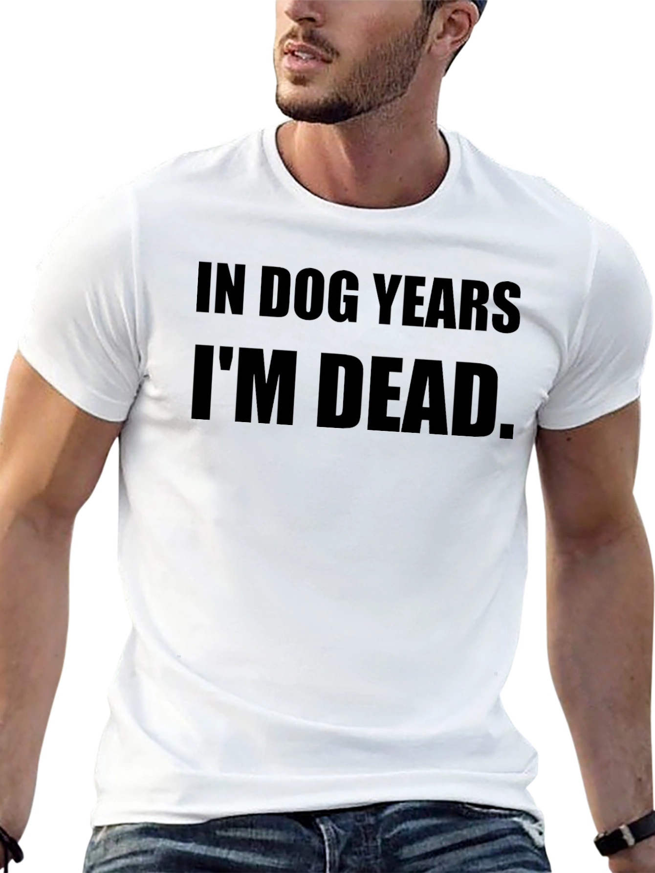In Dog Years Im Dead Mens Black T-Shirt