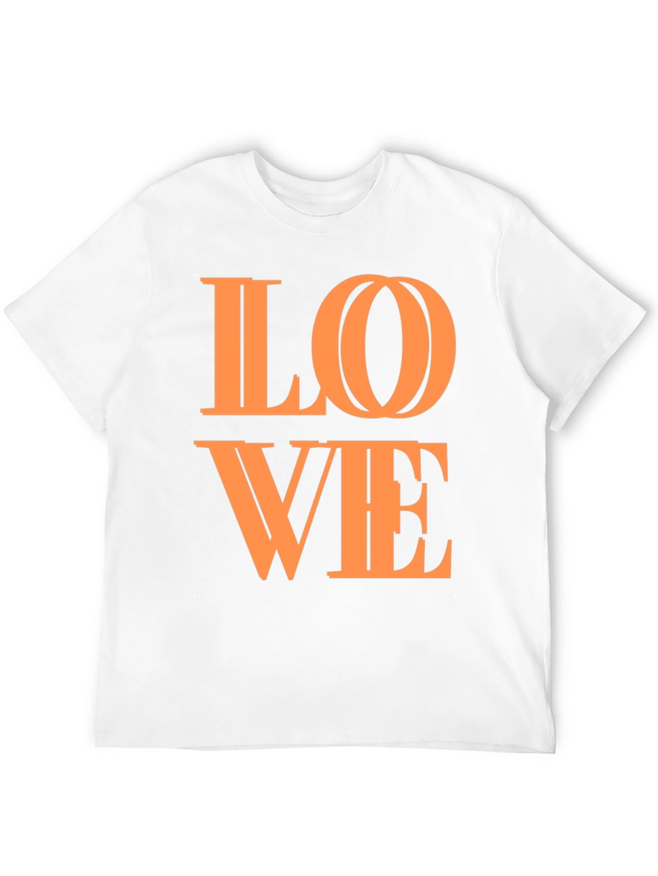 Stylish LOVE Graphic Tee - Black Cotton Blend
