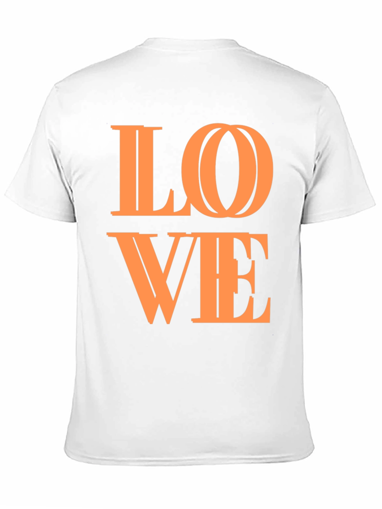 Stylish LOVE Graphic Tee - Black Cotton Blend