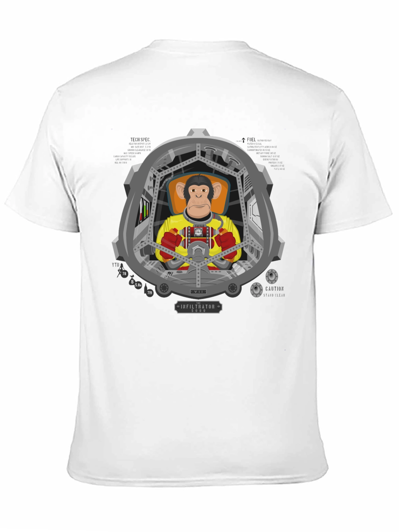 Ape Astronaut T-Shirt - Space Monkey Design