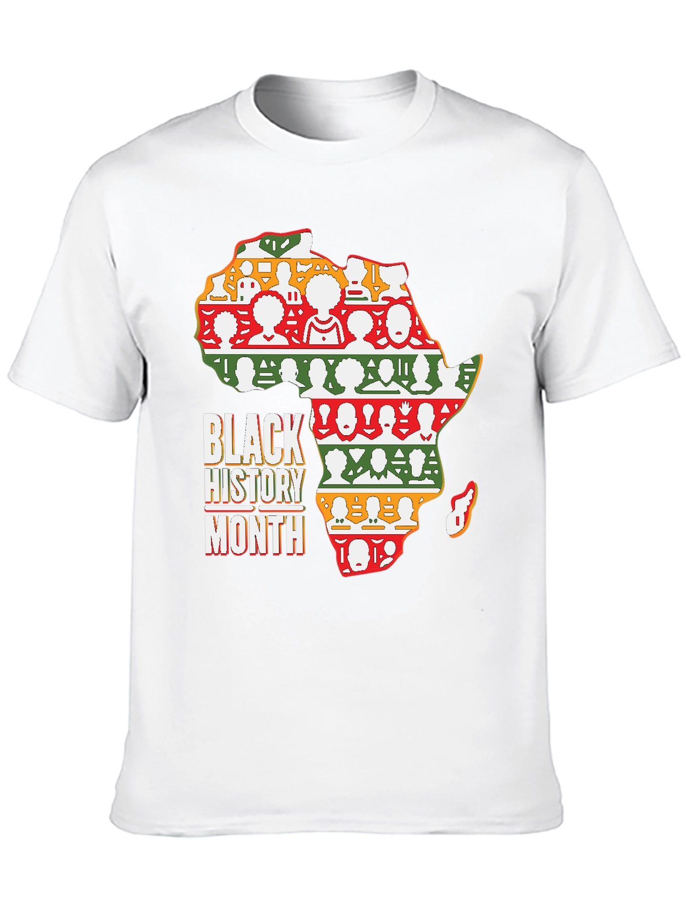Black History Month Africa Map T-Shirt