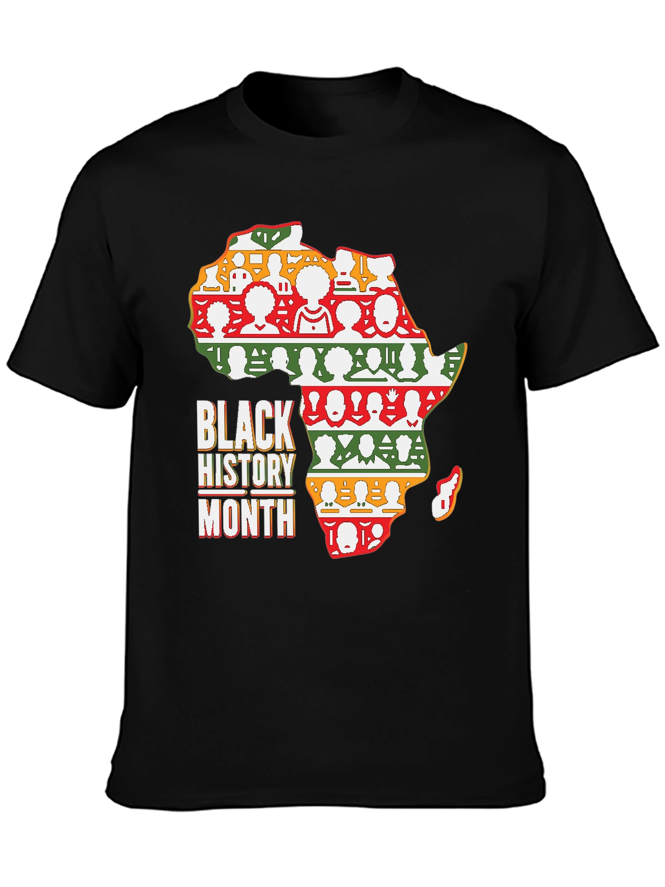 Black History Month Africa Map T-Shirt