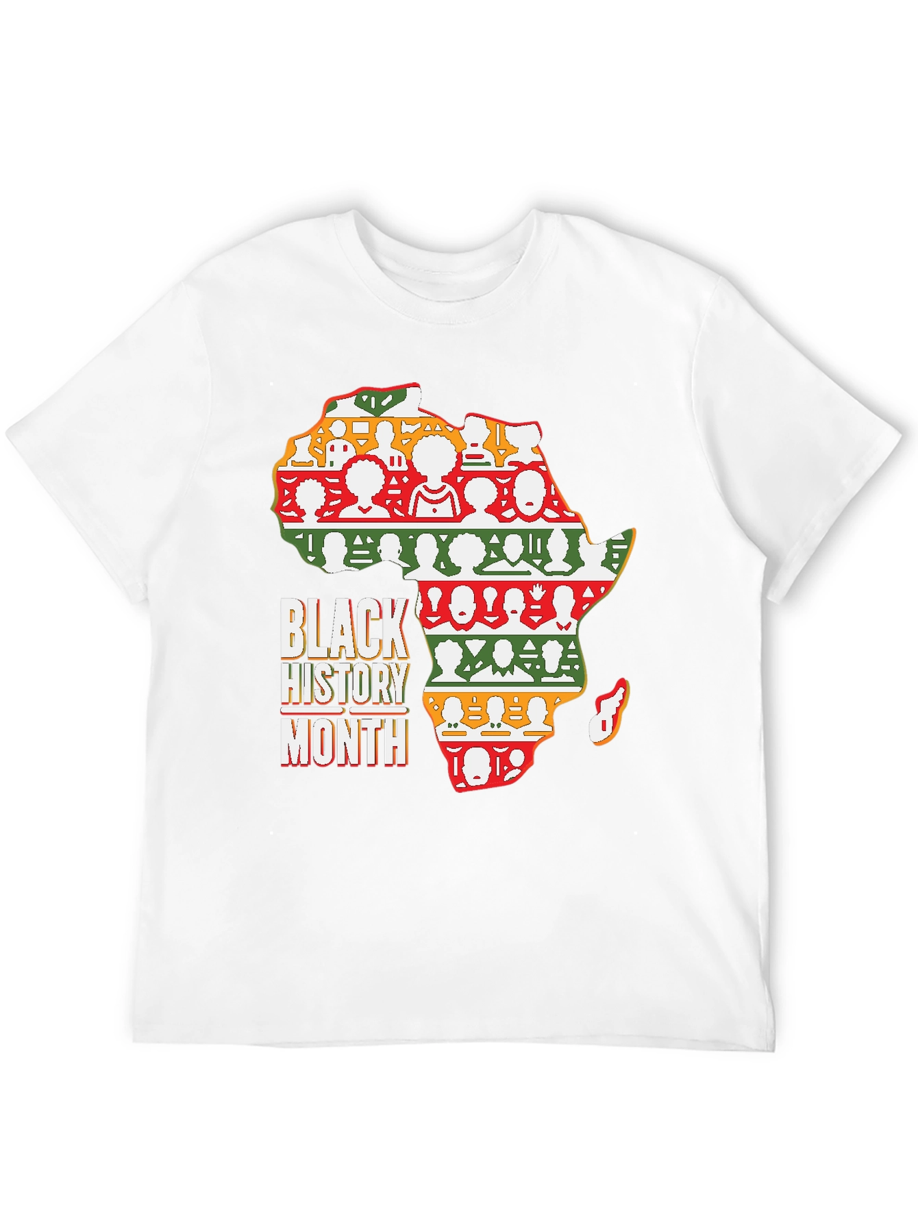 Black History Month Africa Map T-Shirt