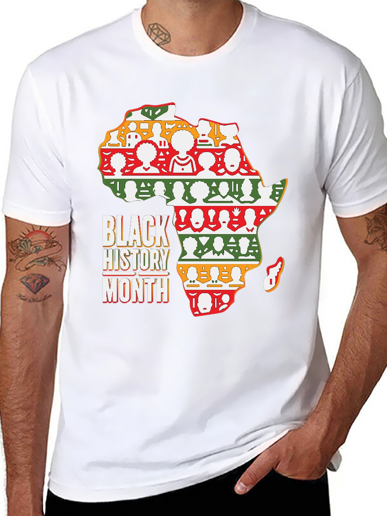 Black History Month Africa Map T-Shirt