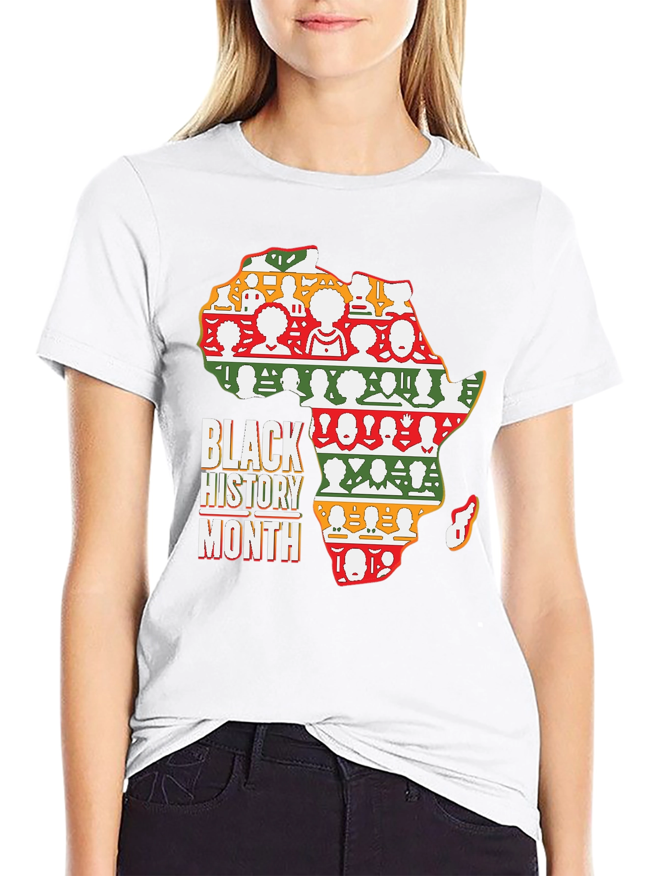 Black History Month Africa Map T-Shirt