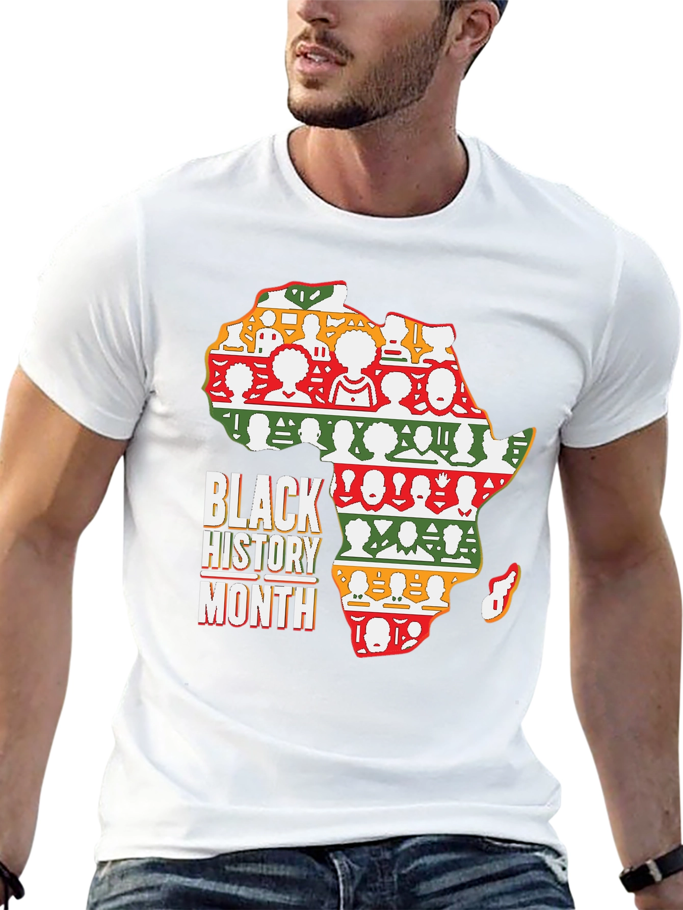 Black History Month Africa Map T-Shirt