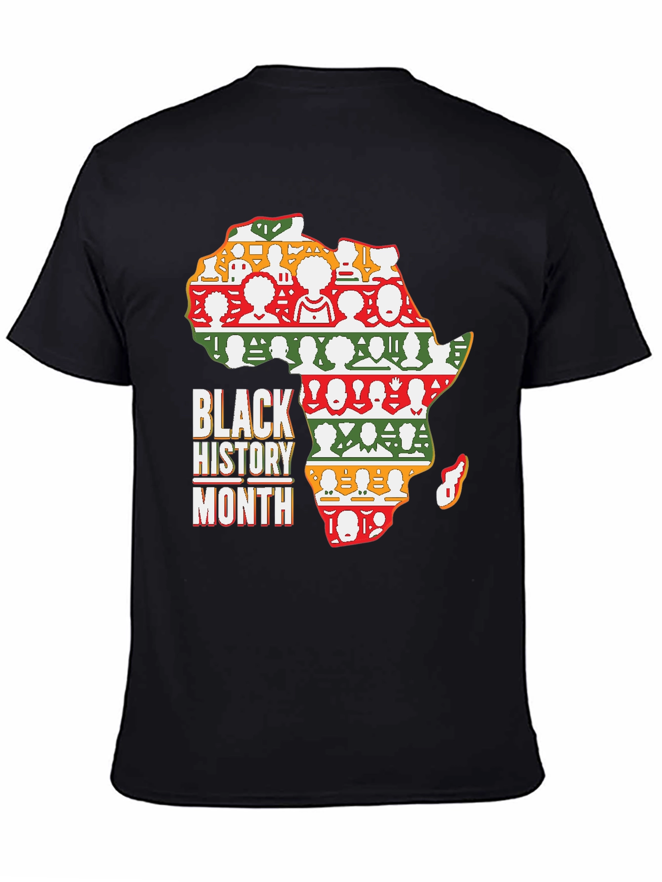 Black History Month Africa Map T-Shirt