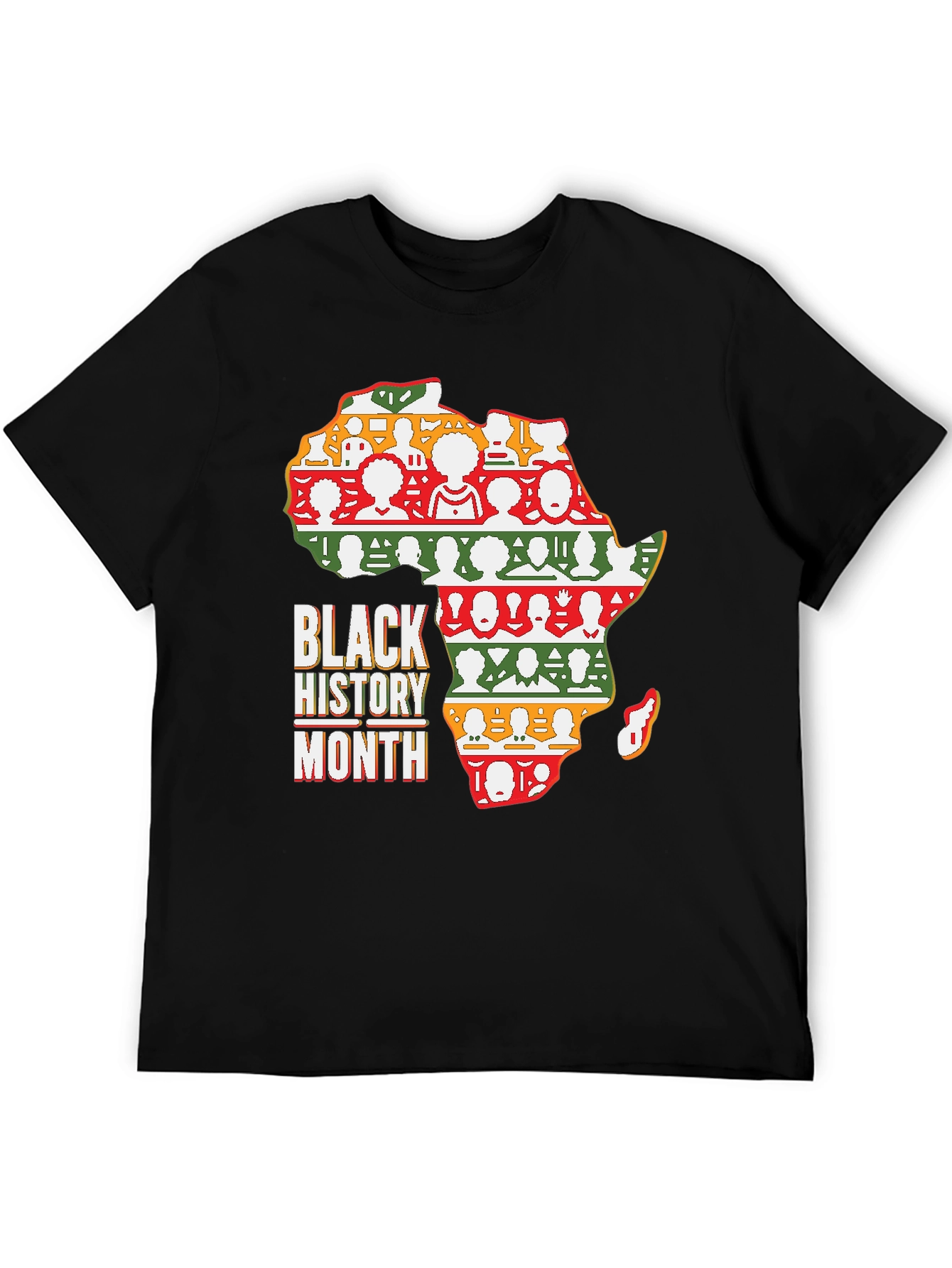 Black History Month Africa Map T-Shirt