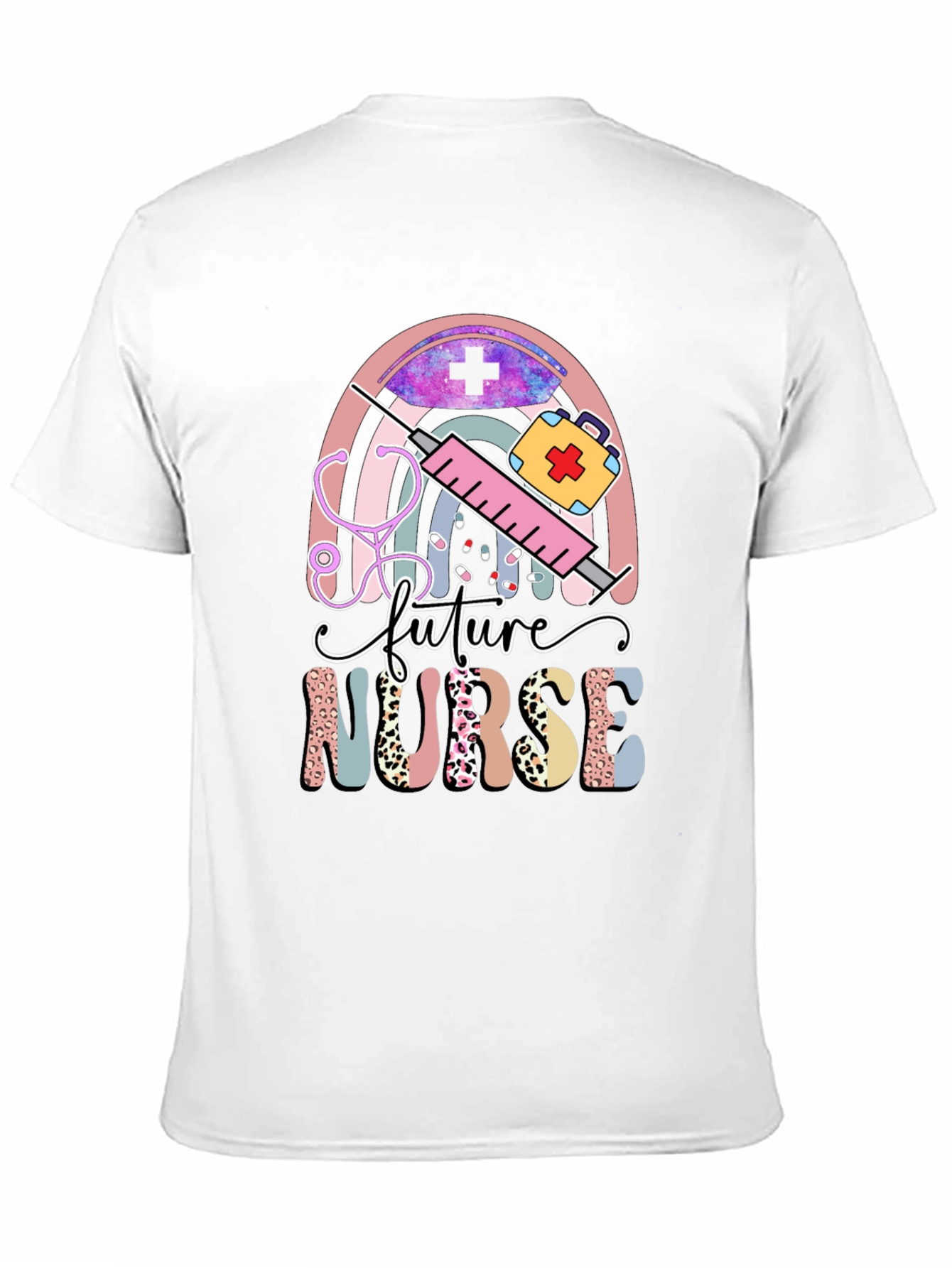 Future Nurse T-Shirt - Medical Rainbow Design