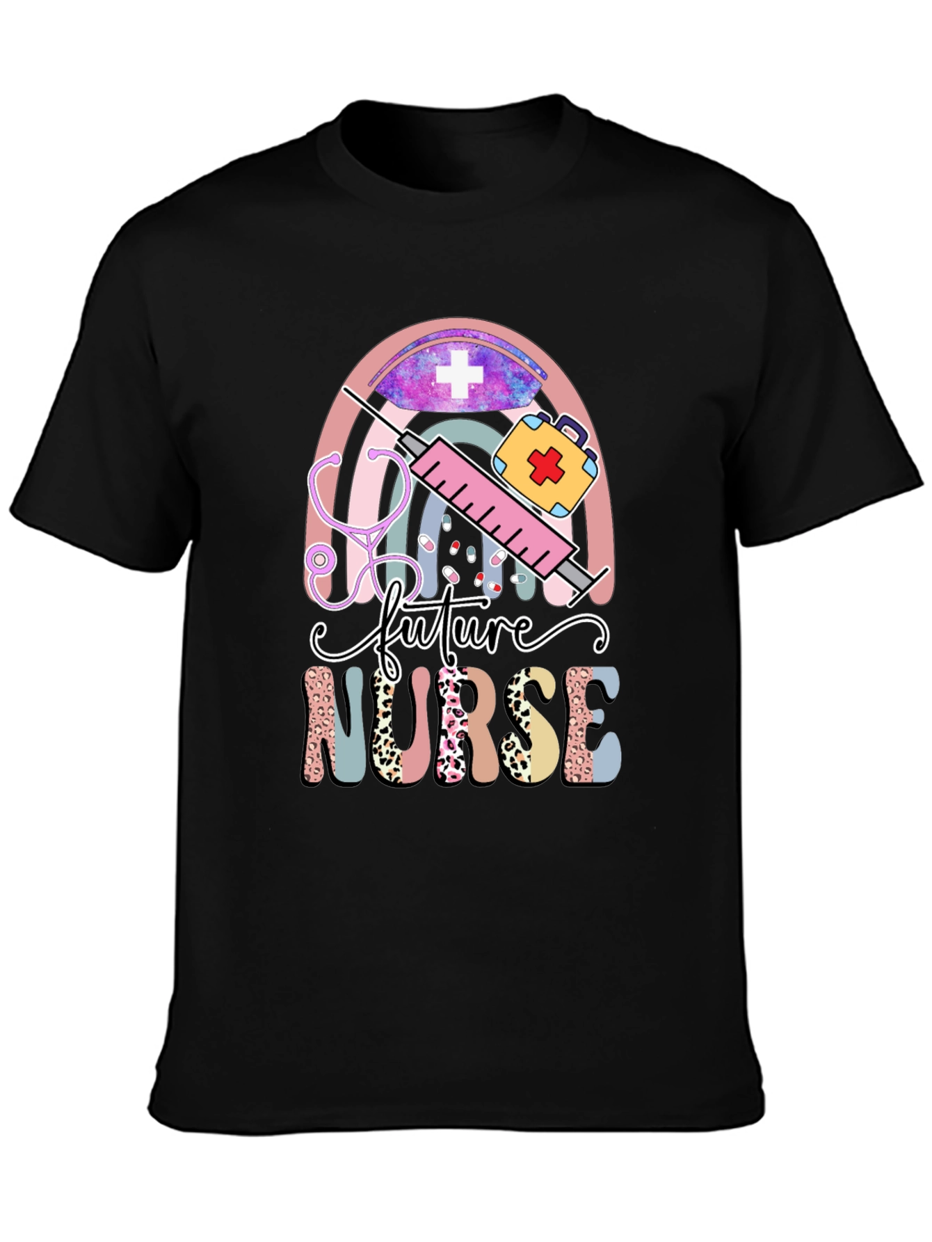 Future Nurse T-Shirt - Medical Rainbow Design