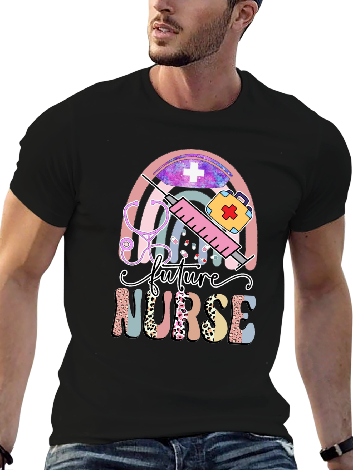 Future Nurse T-Shirt - Medical Rainbow Design