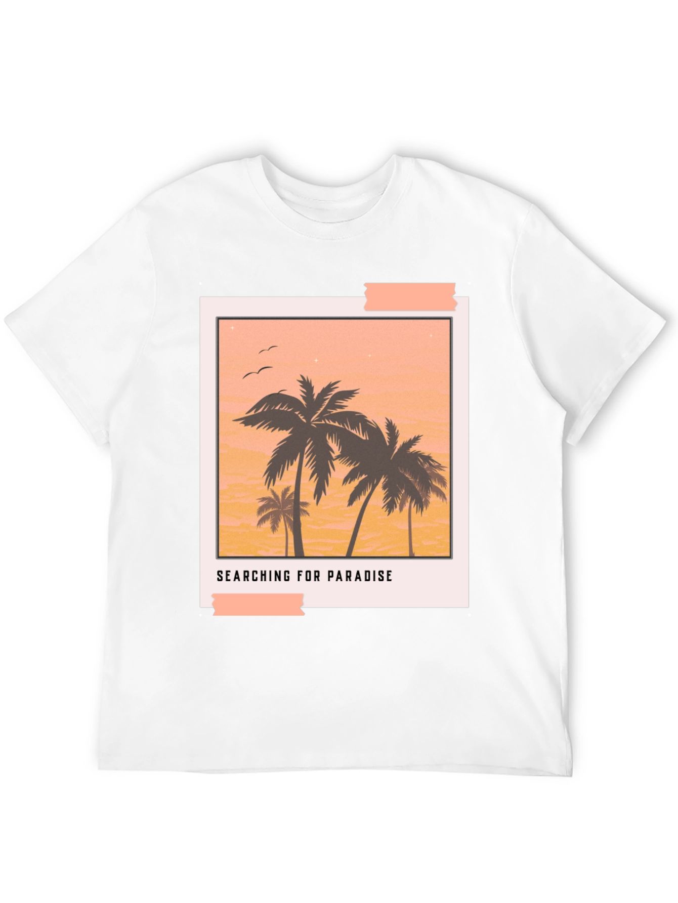 Paradise Graphic Tee - Black Casual T-Shirt