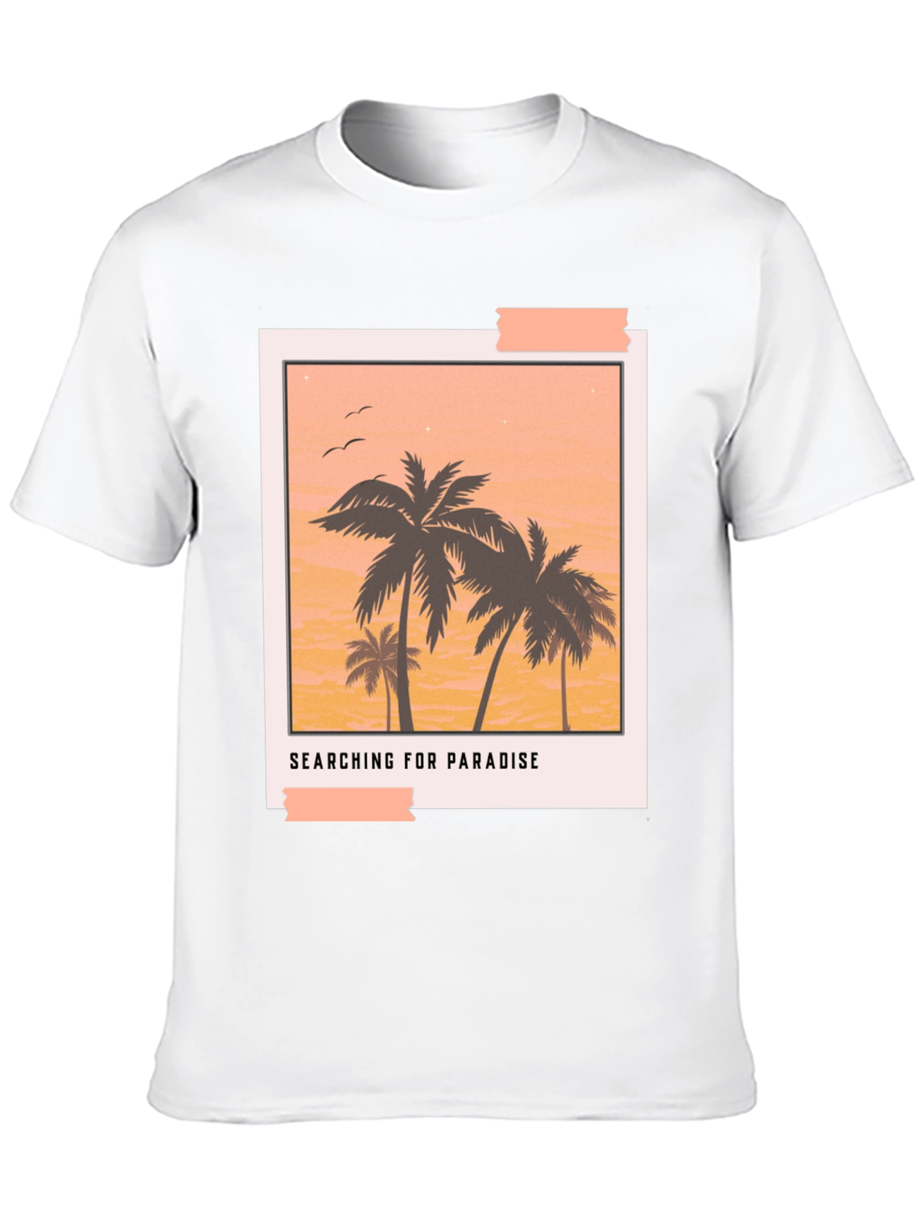 Paradise Graphic Tee - Black Casual T-Shirt