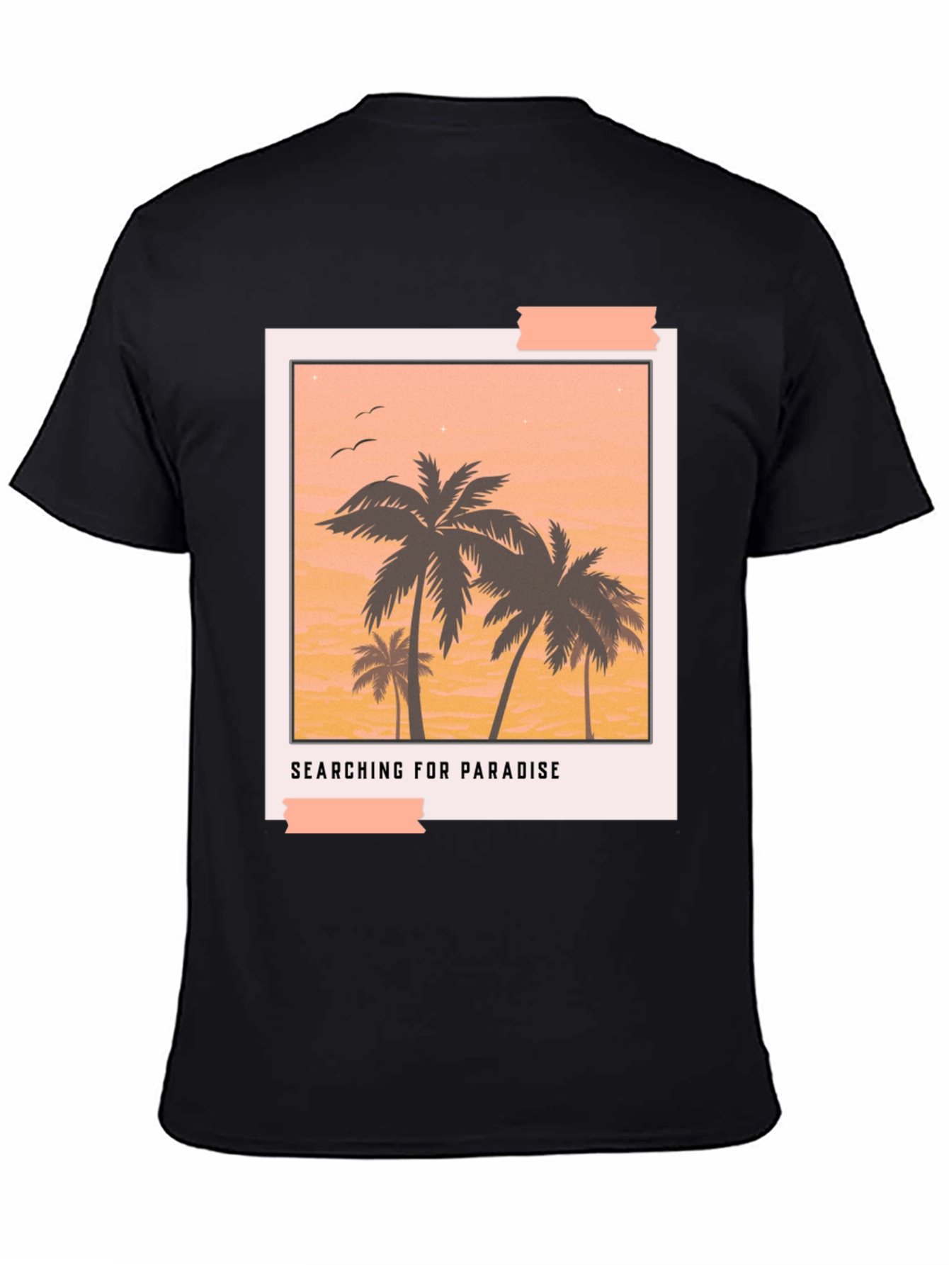 Paradise Graphic Tee - Black Casual T-Shirt