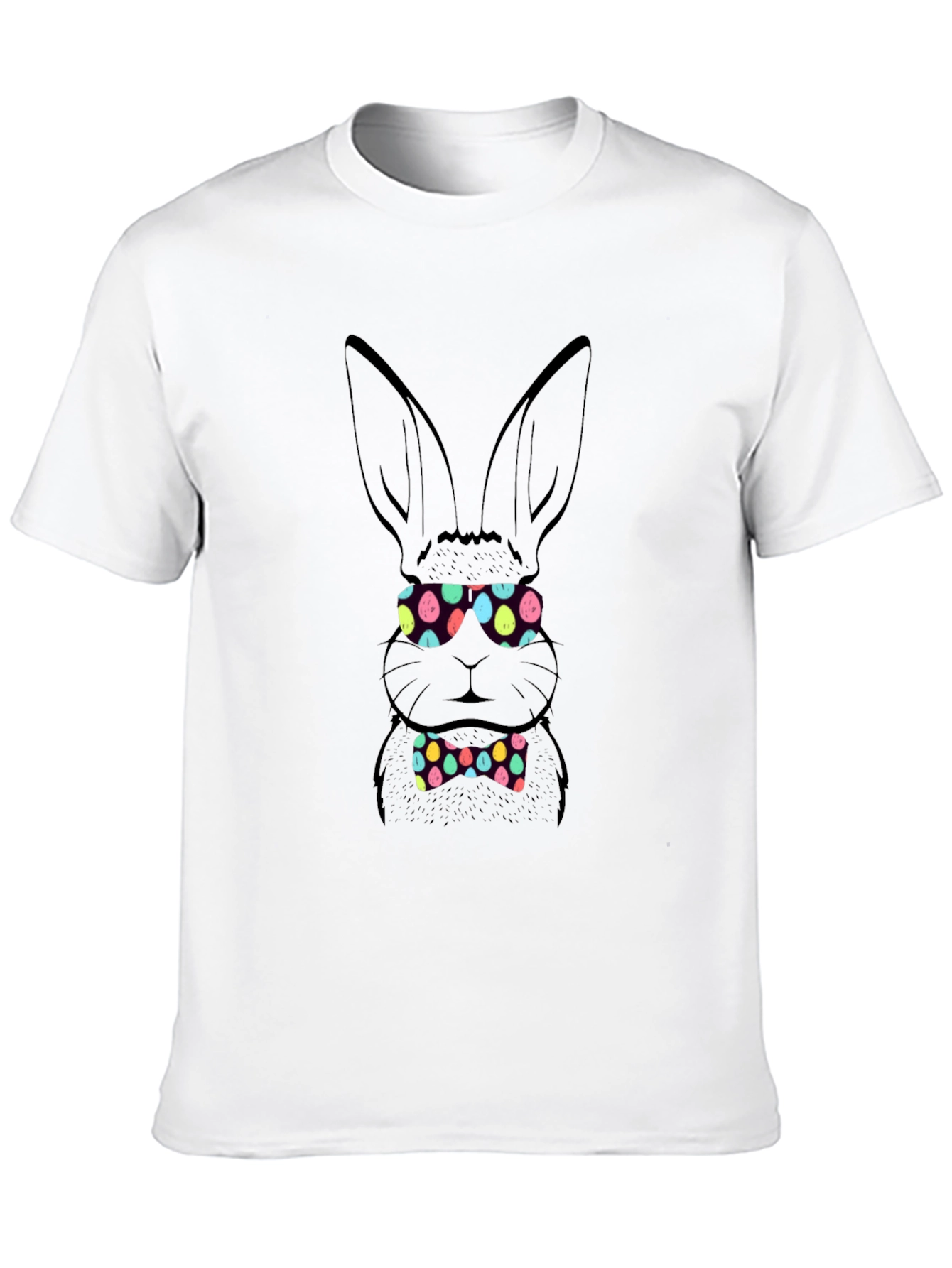 Easter Bunny Egg Glasses Graphic Tee