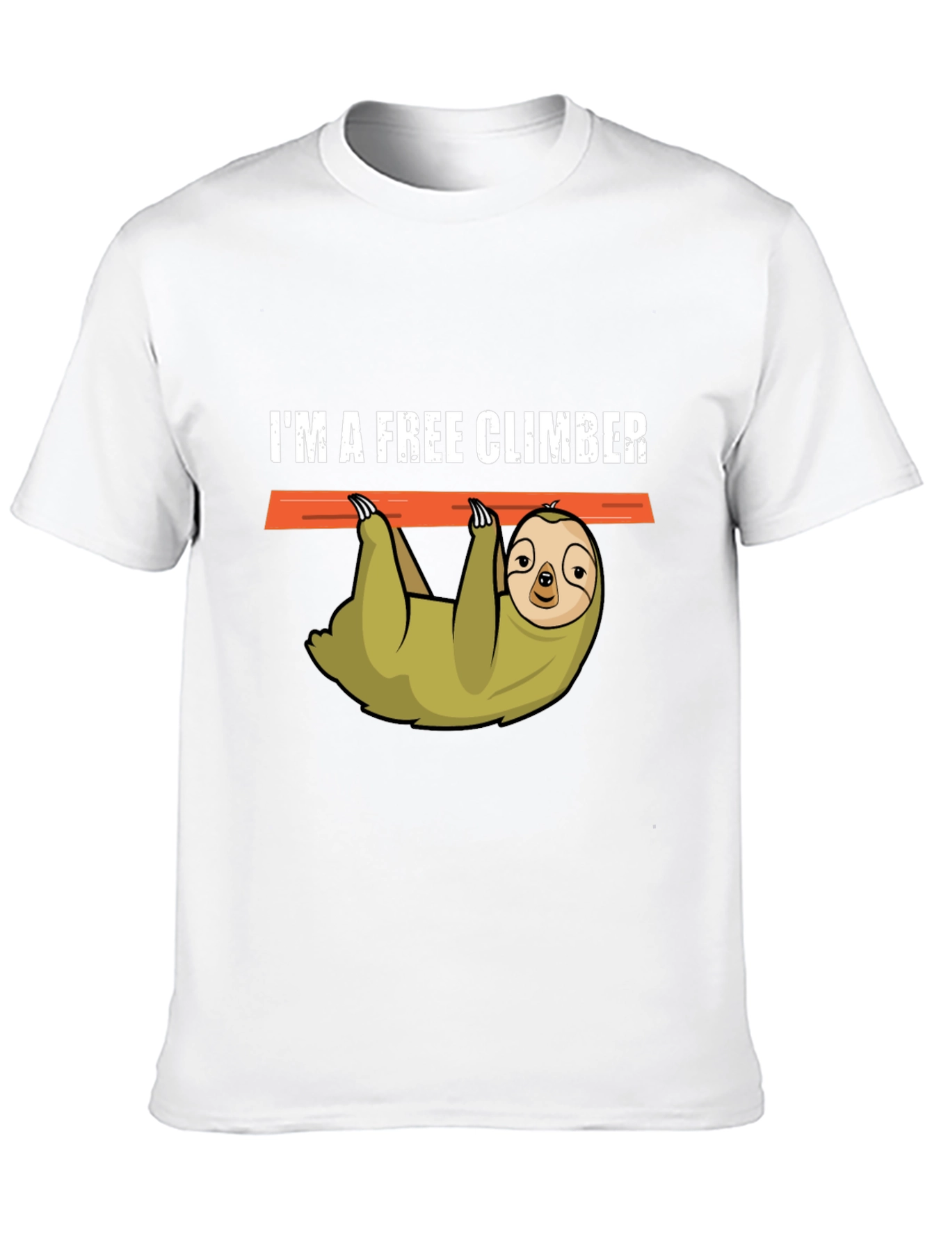 Im a Free Climber Sloth Graphic Tee - Black