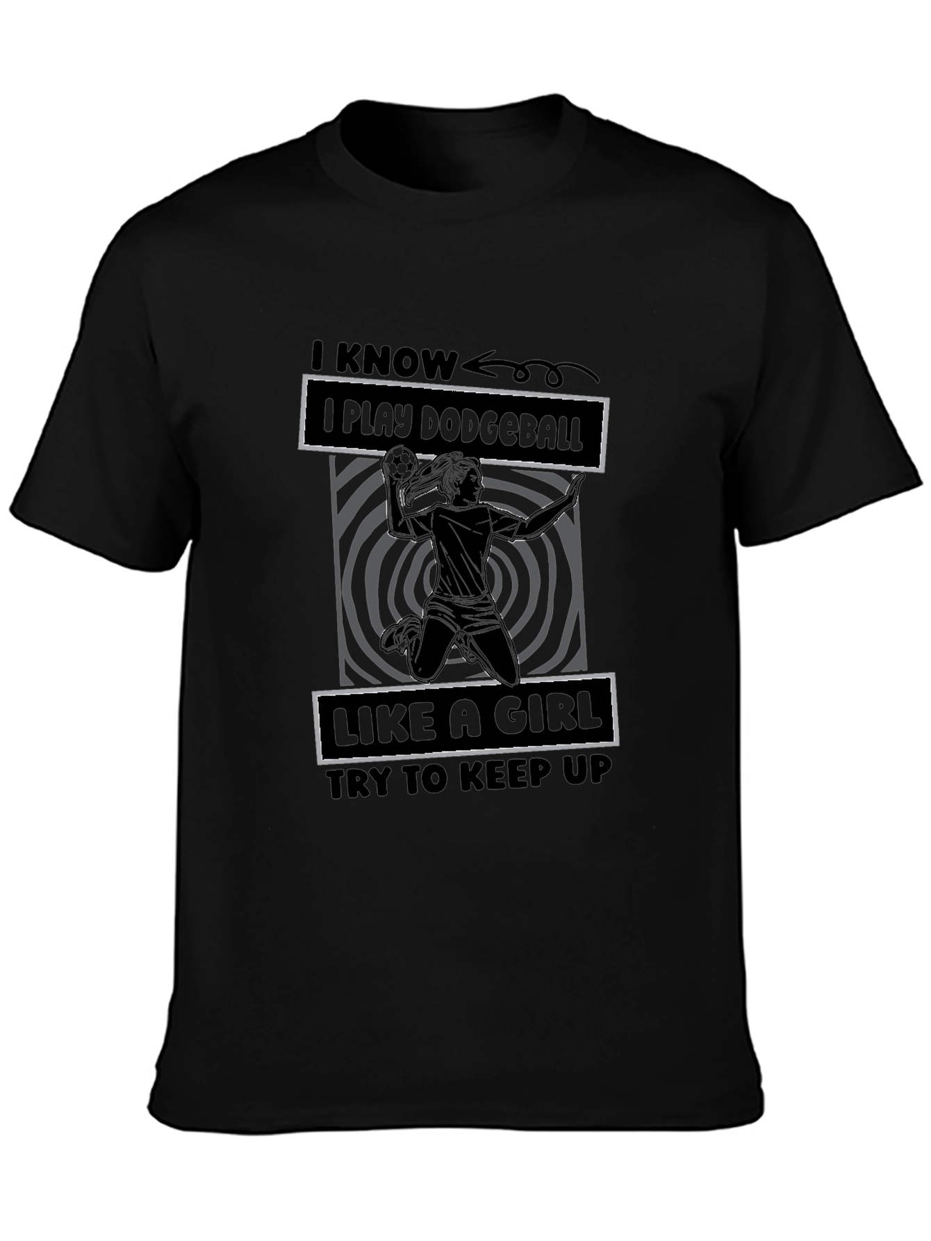 Dodgeball Like A Girl Graphic T-Shirt