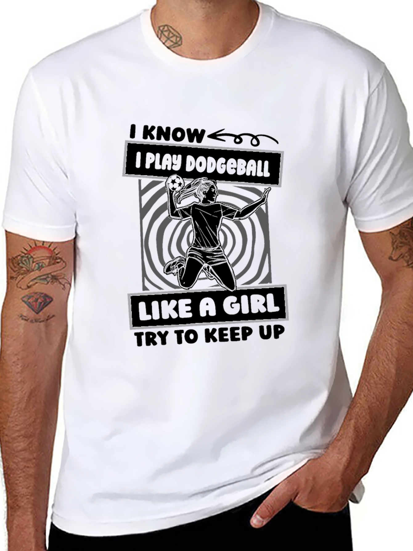 Dodgeball Like A Girl Graphic T-Shirt