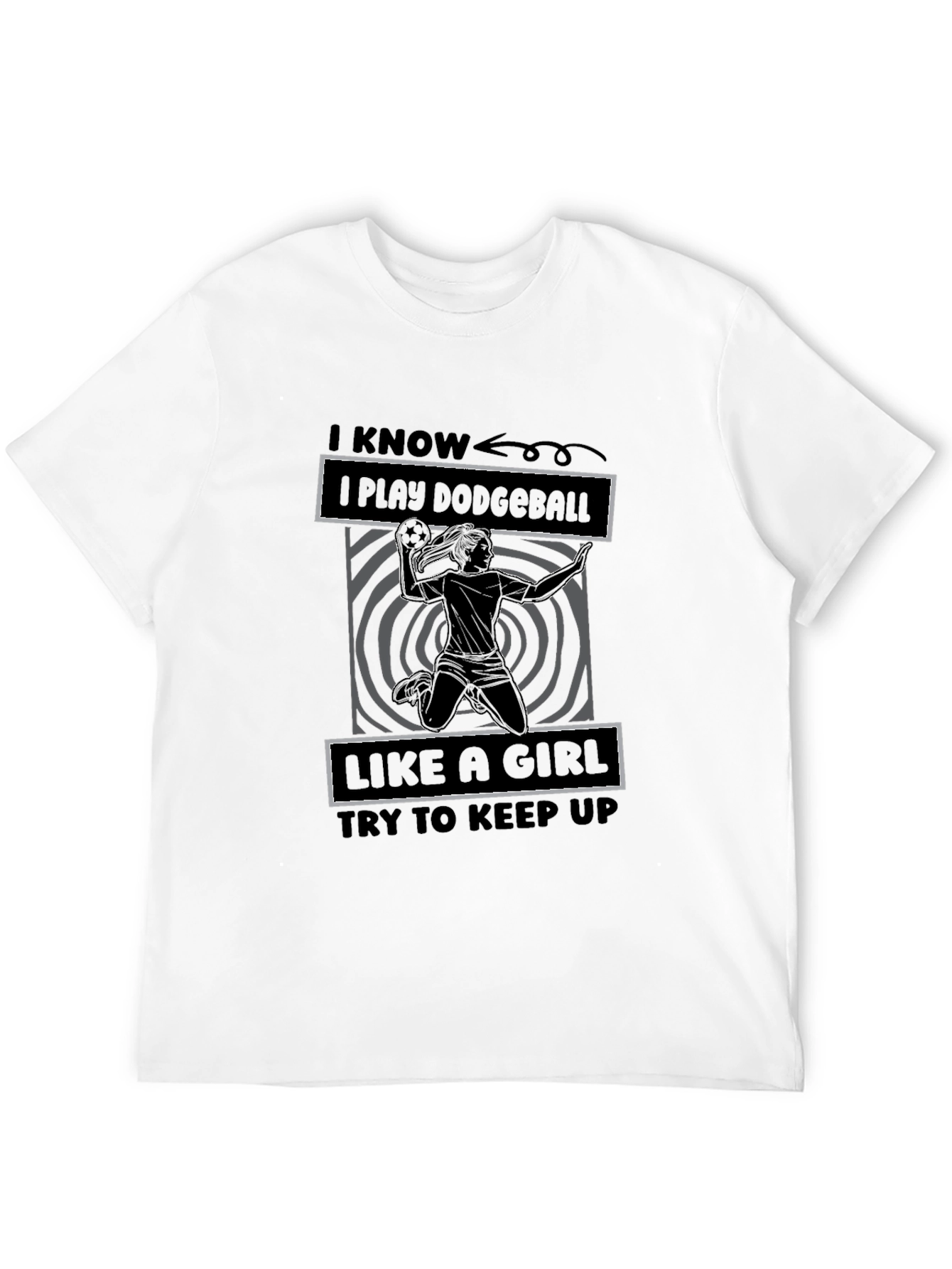 Dodgeball Like A Girl Graphic T-Shirt