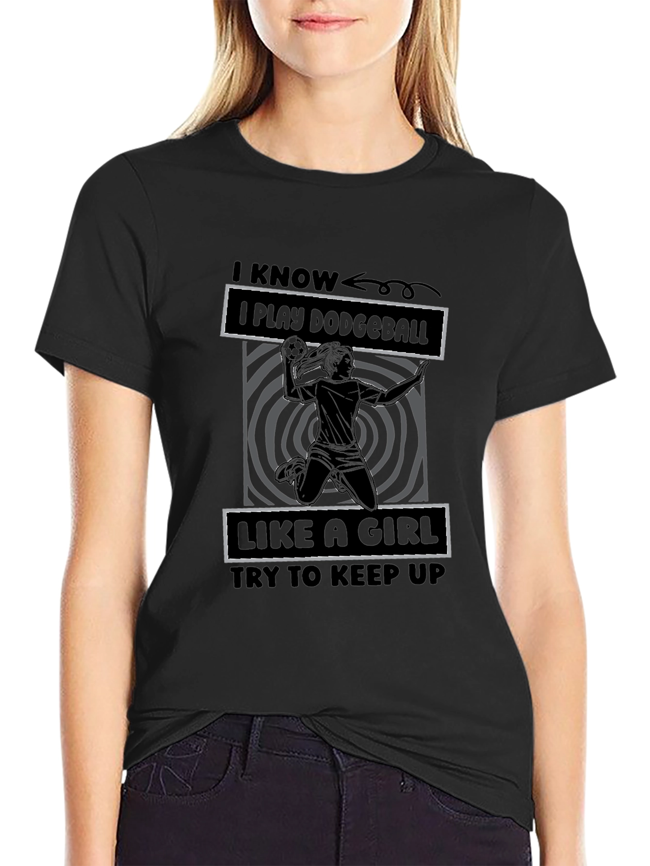 Dodgeball Like A Girl Graphic T-Shirt