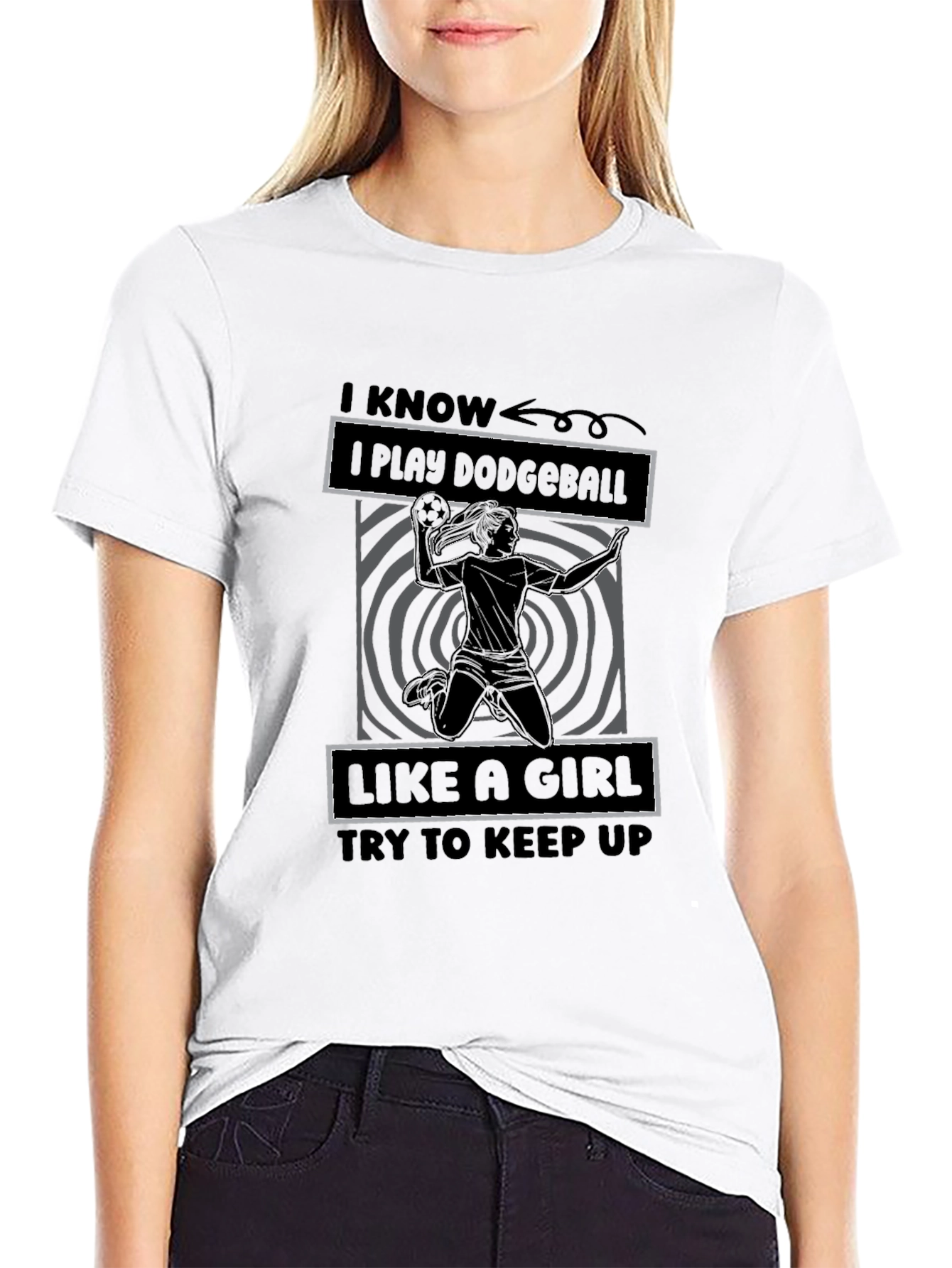 Dodgeball Like A Girl Graphic T-Shirt