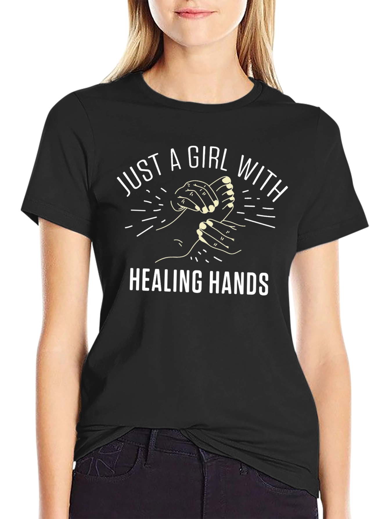 Healing Hands Graphic T-Shirt - Unisex Black Tee