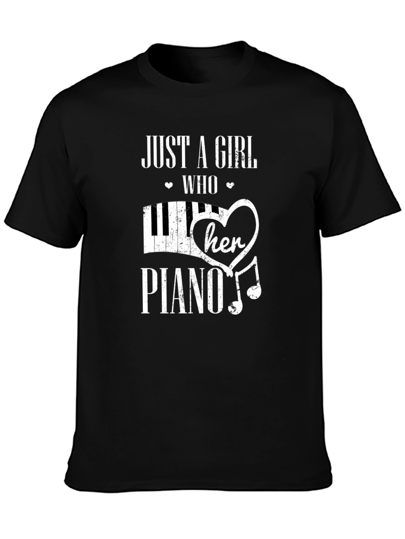 Just a Girl Who Loves Her Piano Graphic Tee
