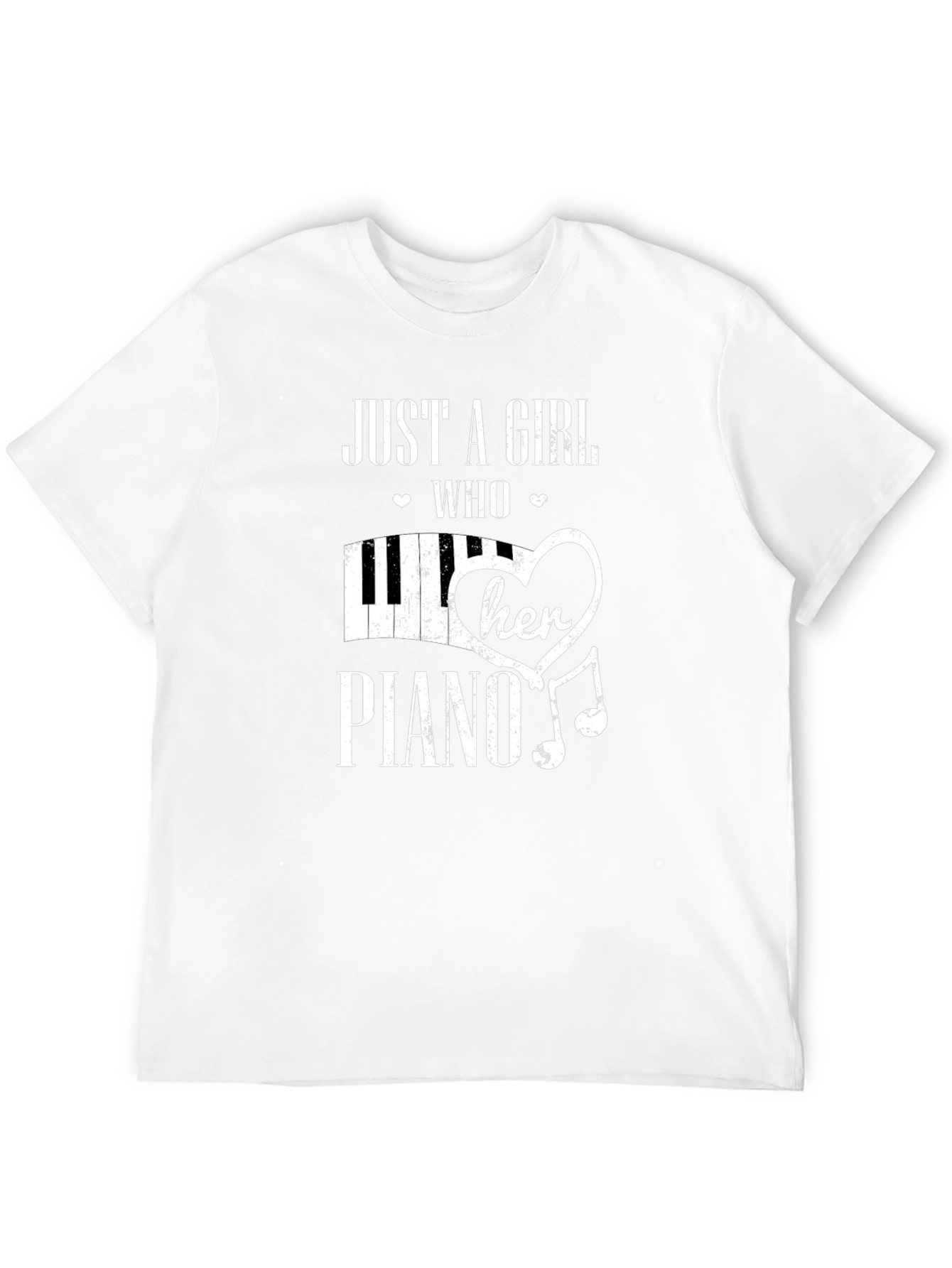 Just a Girl Who Loves Her Piano Graphic Tee