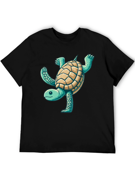 Fun Turtle Graphic Black T-Shirt