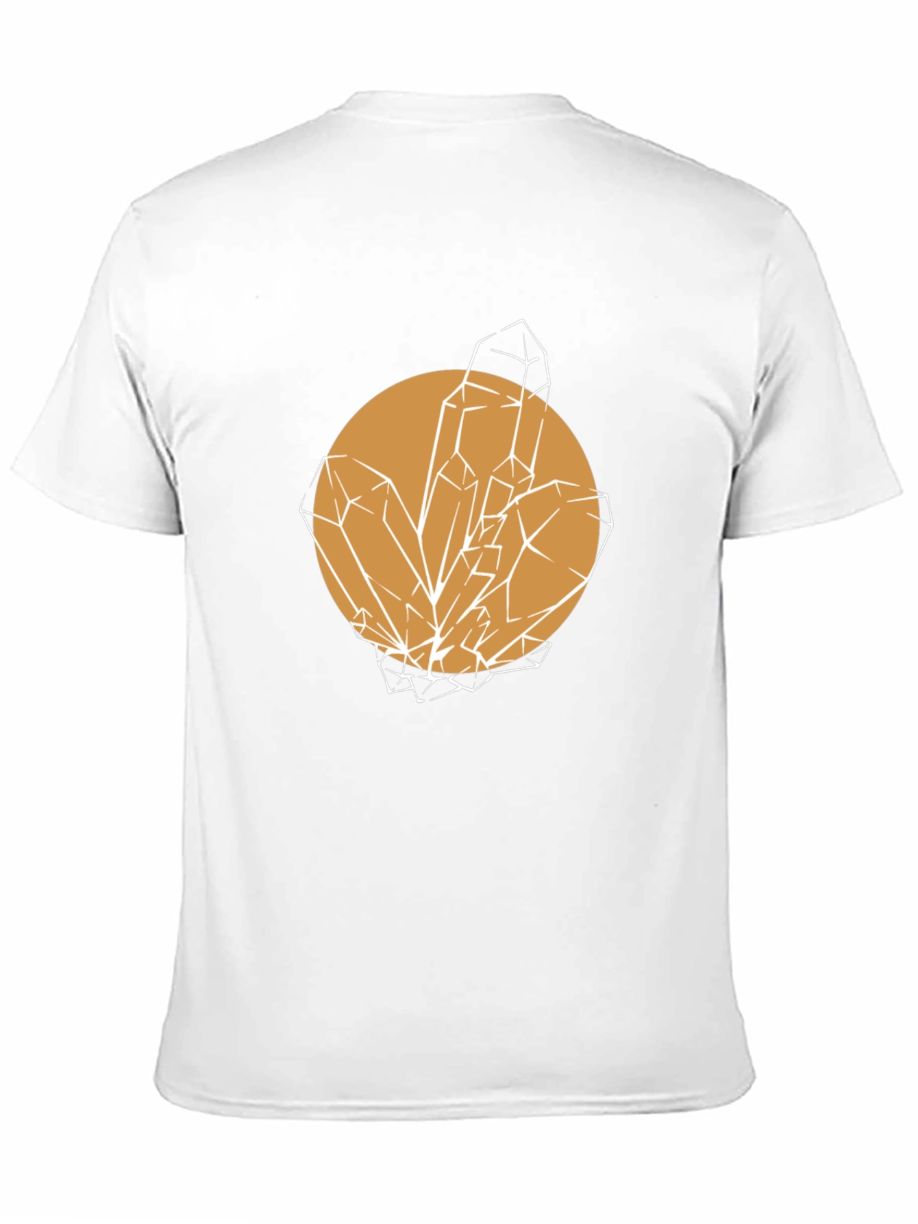 Geometric Crystal Graphic Tee - Stylish Unisex Black T-Shirt