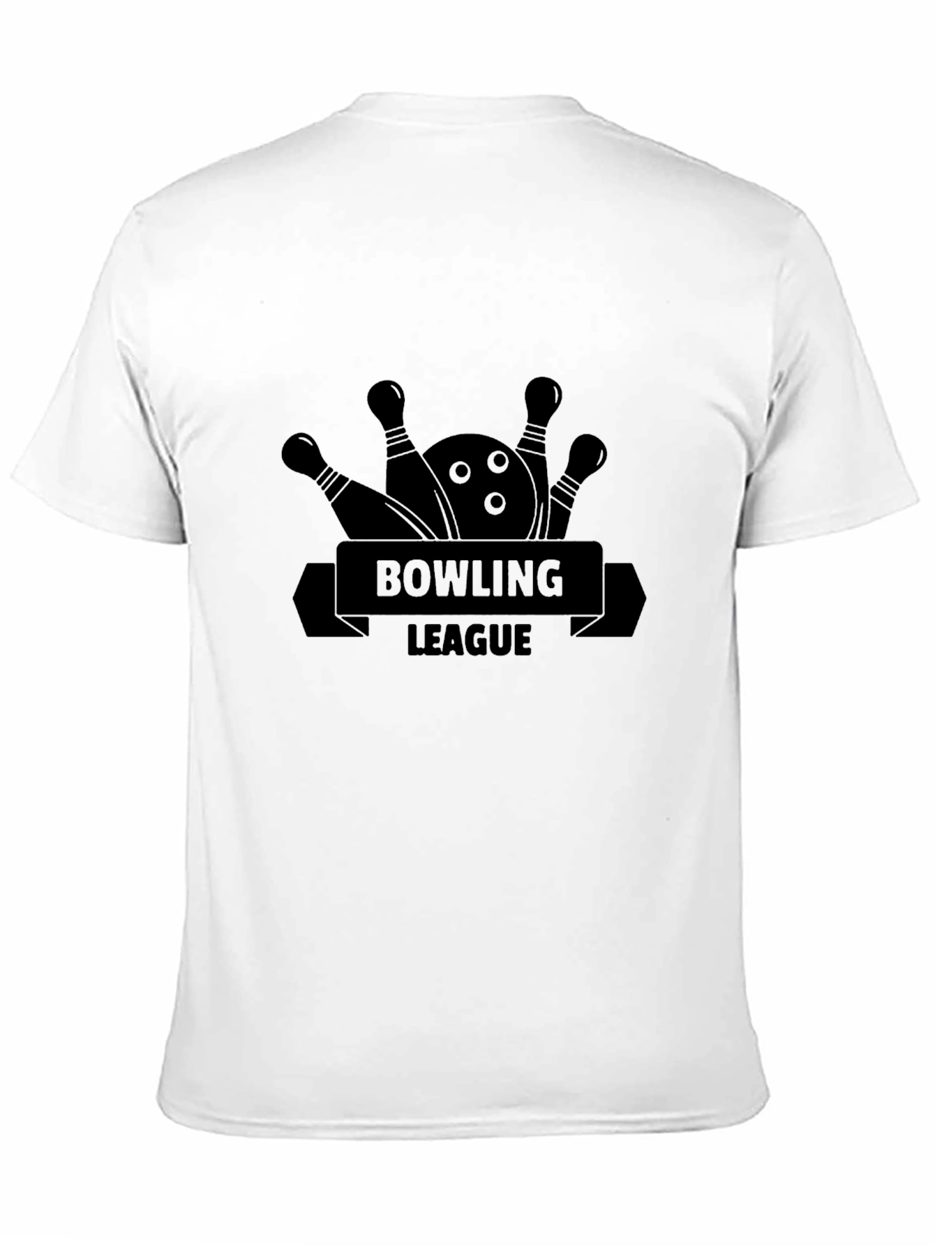 Bowling League Graphic Tee - Black