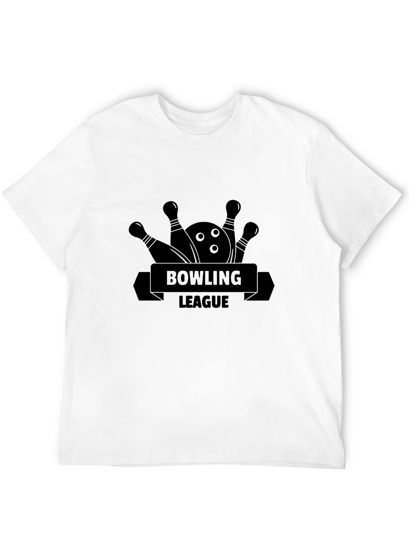 Bowling League Graphic Tee - Black