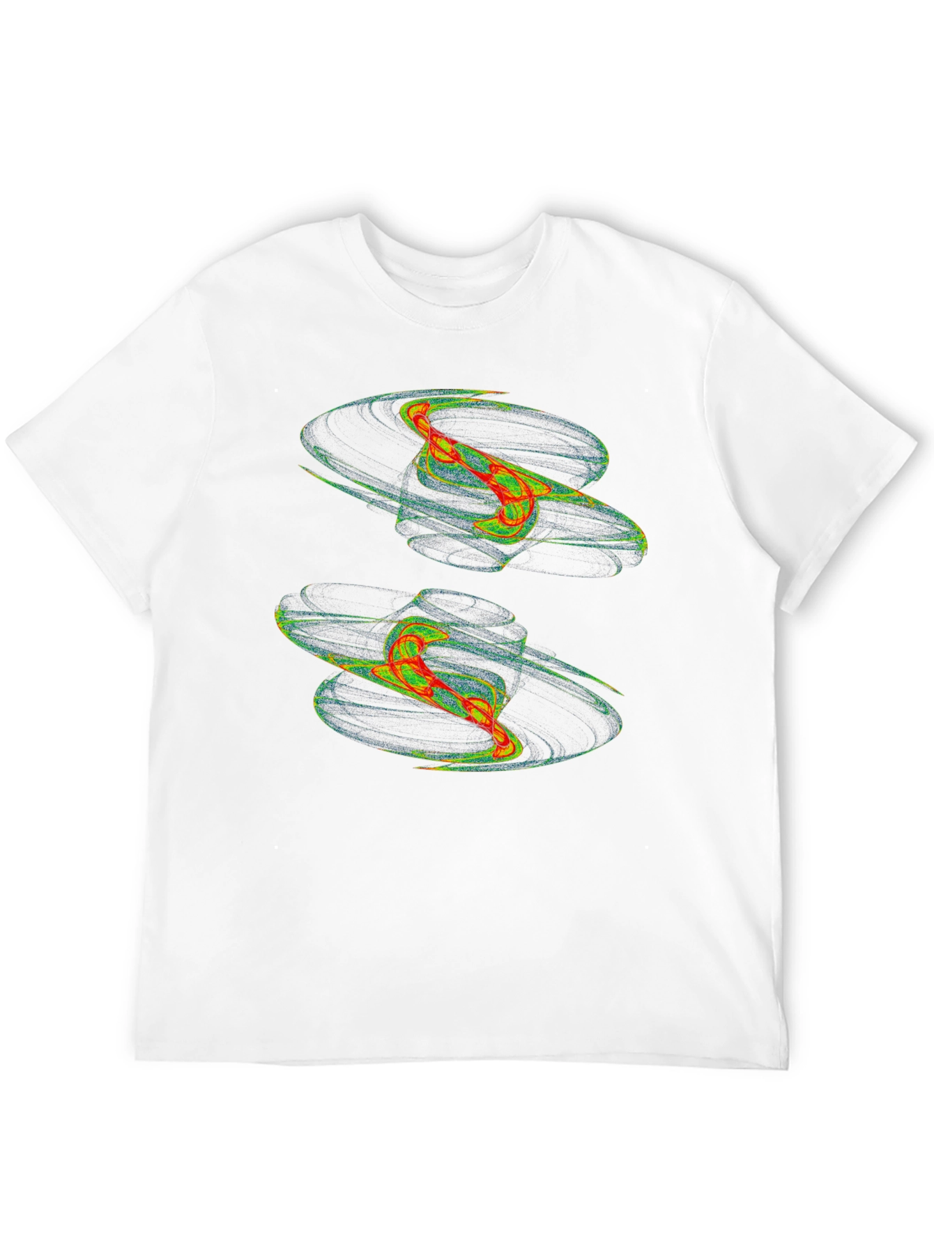 Abstract Vortex Graphic Print Black T-Shirt