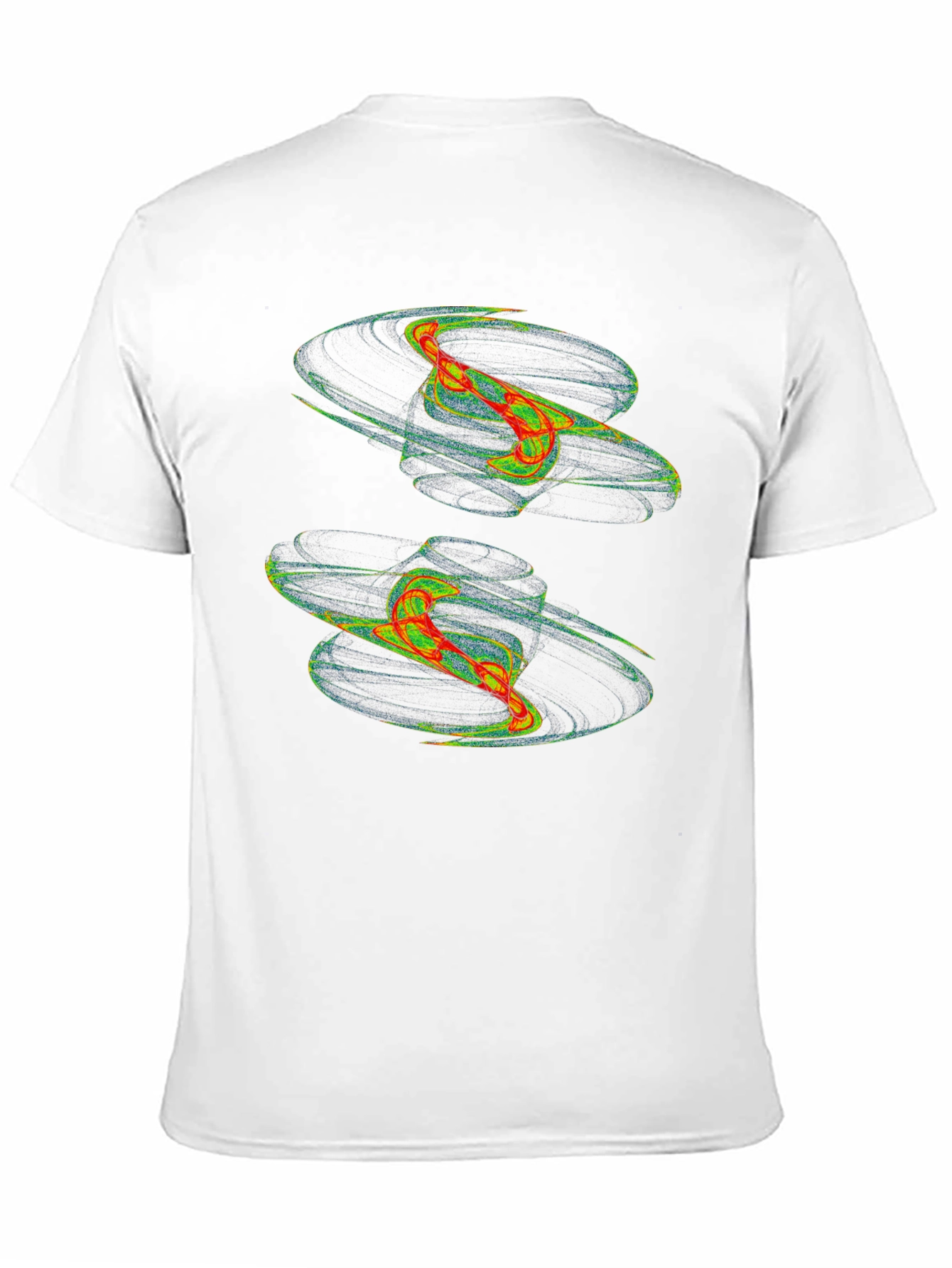 Abstract Vortex Graphic Print Black T-Shirt