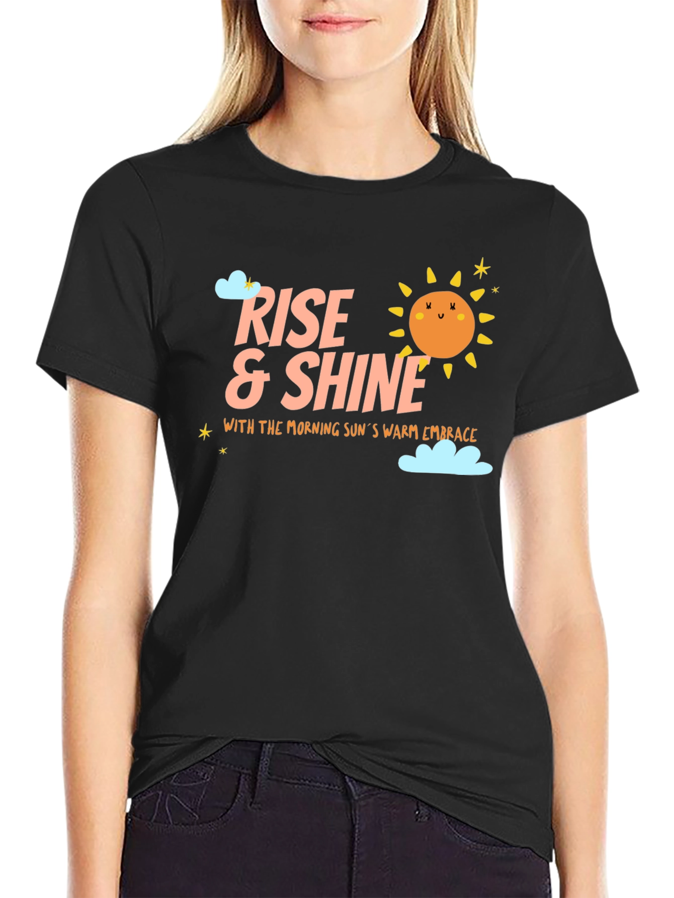 Rise & Shine Graphic T-Shirt - Mens Black Tee