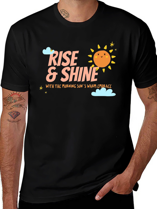Rise & Shine Graphic T-Shirt - Mens Black Tee