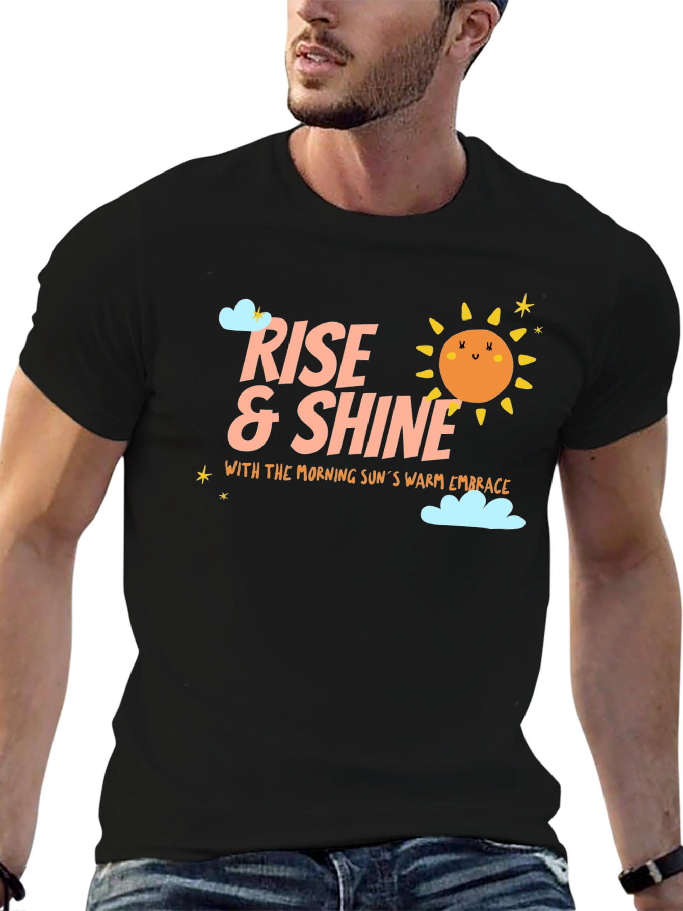 Rise & Shine Graphic T-Shirt - Mens Black Tee