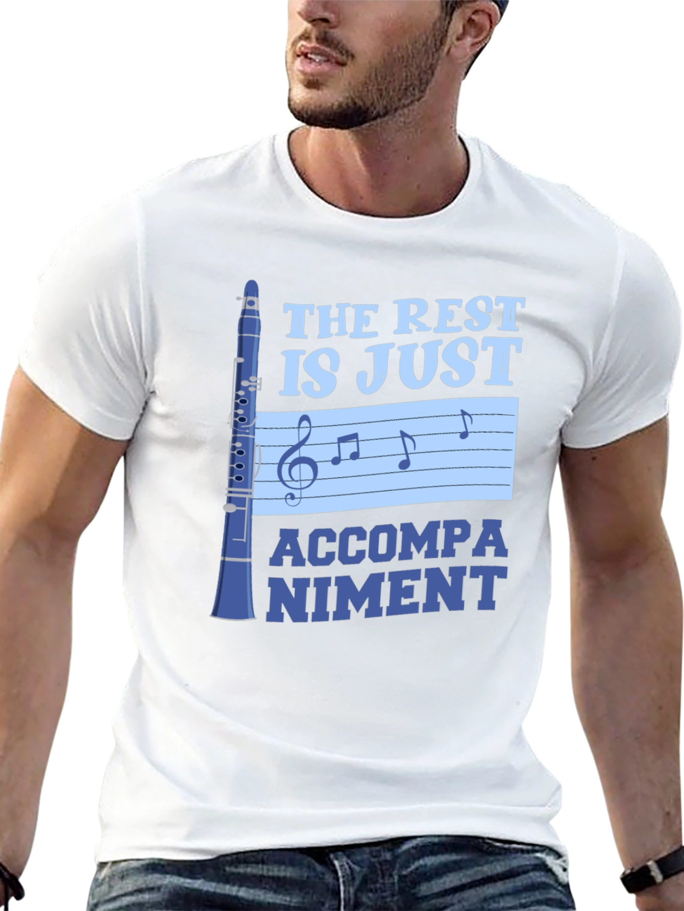Music Lover T-Shirt: Clarinet Accompaniment Design