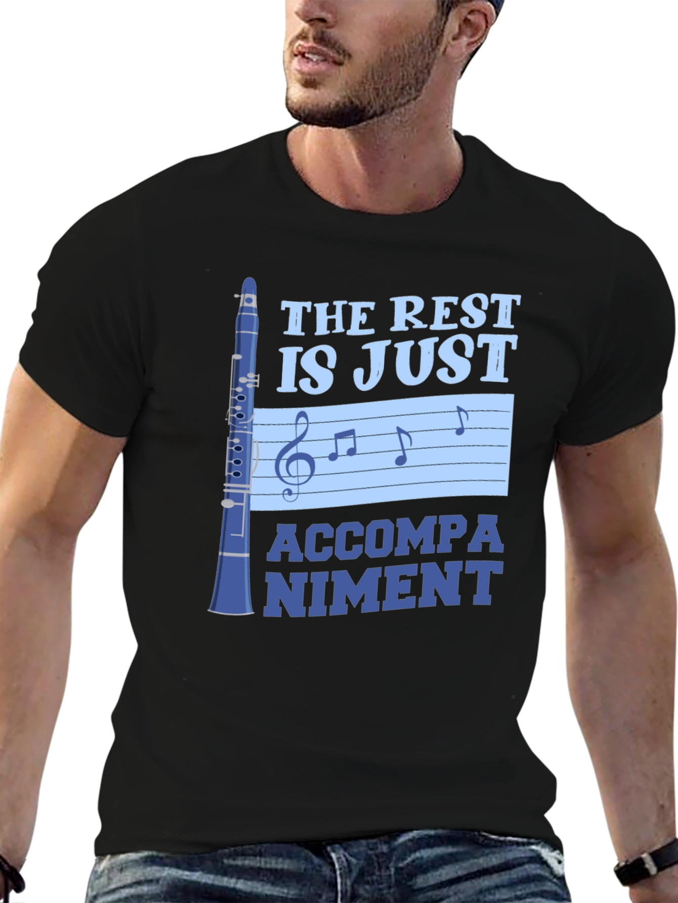 Music Lover T-Shirt: Clarinet Accompaniment Design