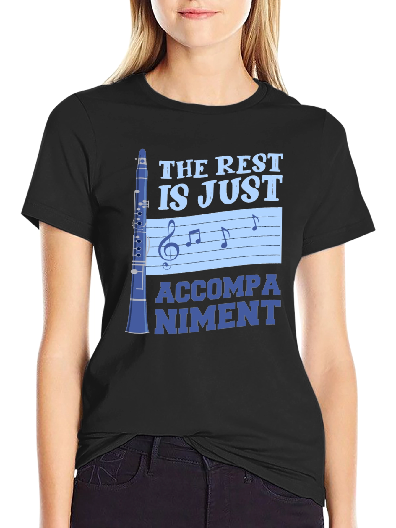 Music Lover T-Shirt: Clarinet Accompaniment Design