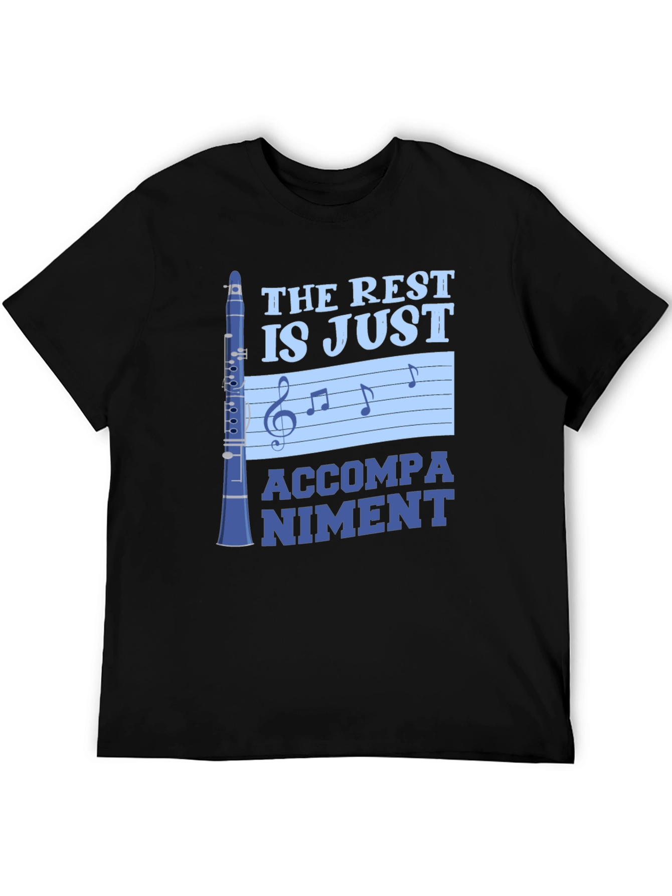 Music Lover T-Shirt: Clarinet Accompaniment Design