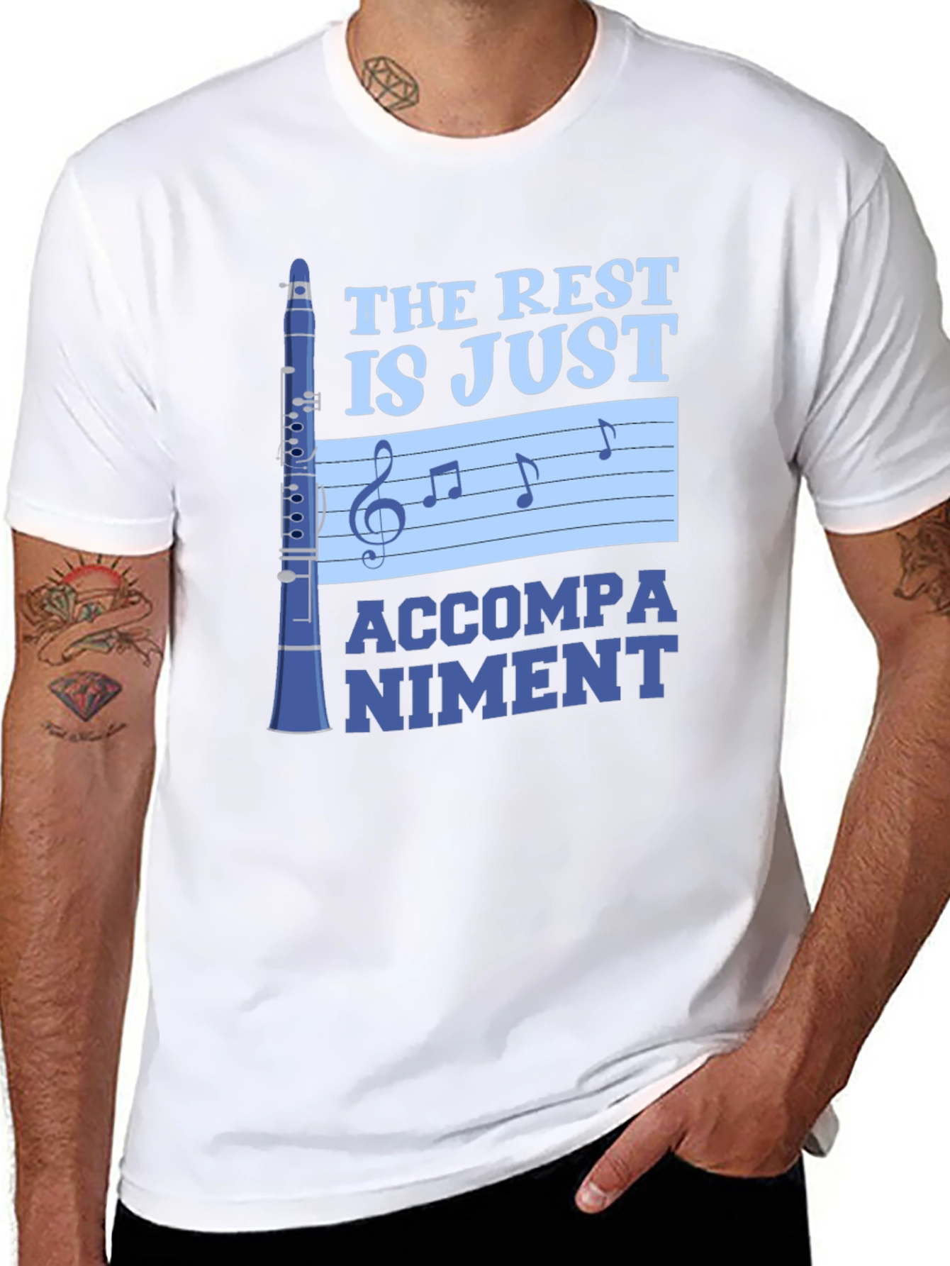 Music Lover T-Shirt: Clarinet Accompaniment Design