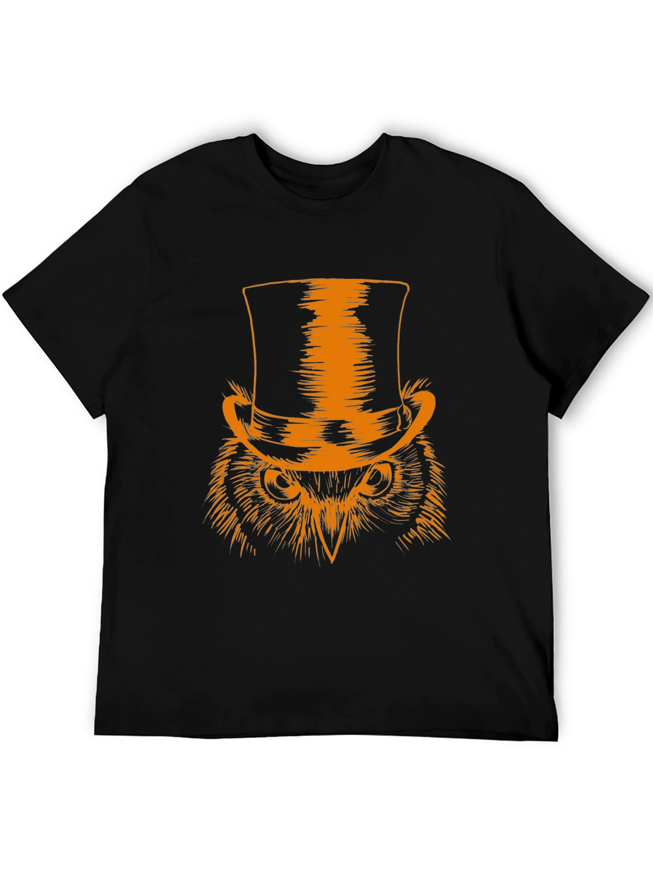 Top Hat Owl Graphic Tee - Mens Black T-Shirt
