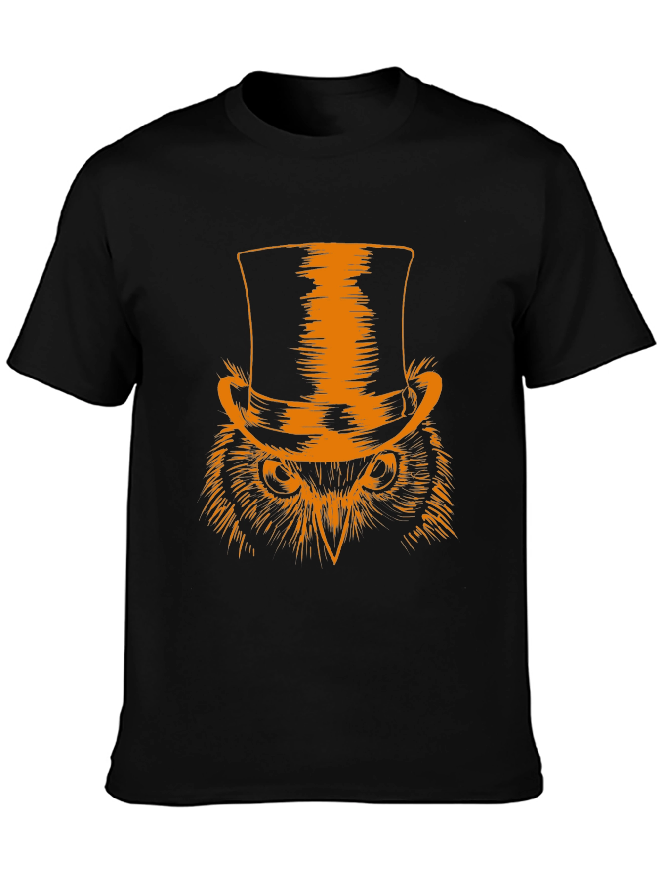 Top Hat Owl Graphic Tee - Mens Black T-Shirt
